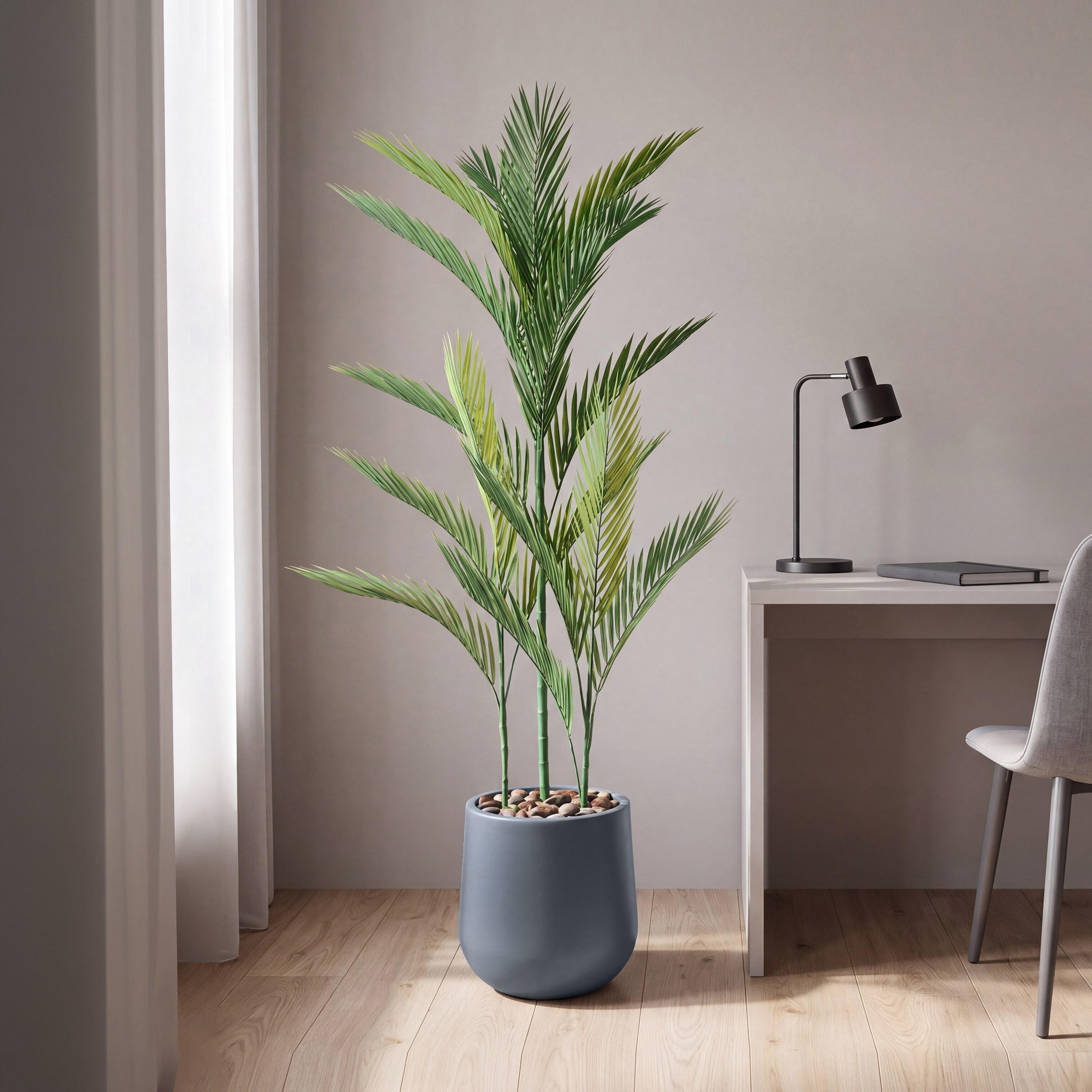 Maria Homes Potted Artificial Areca Palm Plant-household-gardenandoutdoor-artificialflowersandplants-flowers-image-1