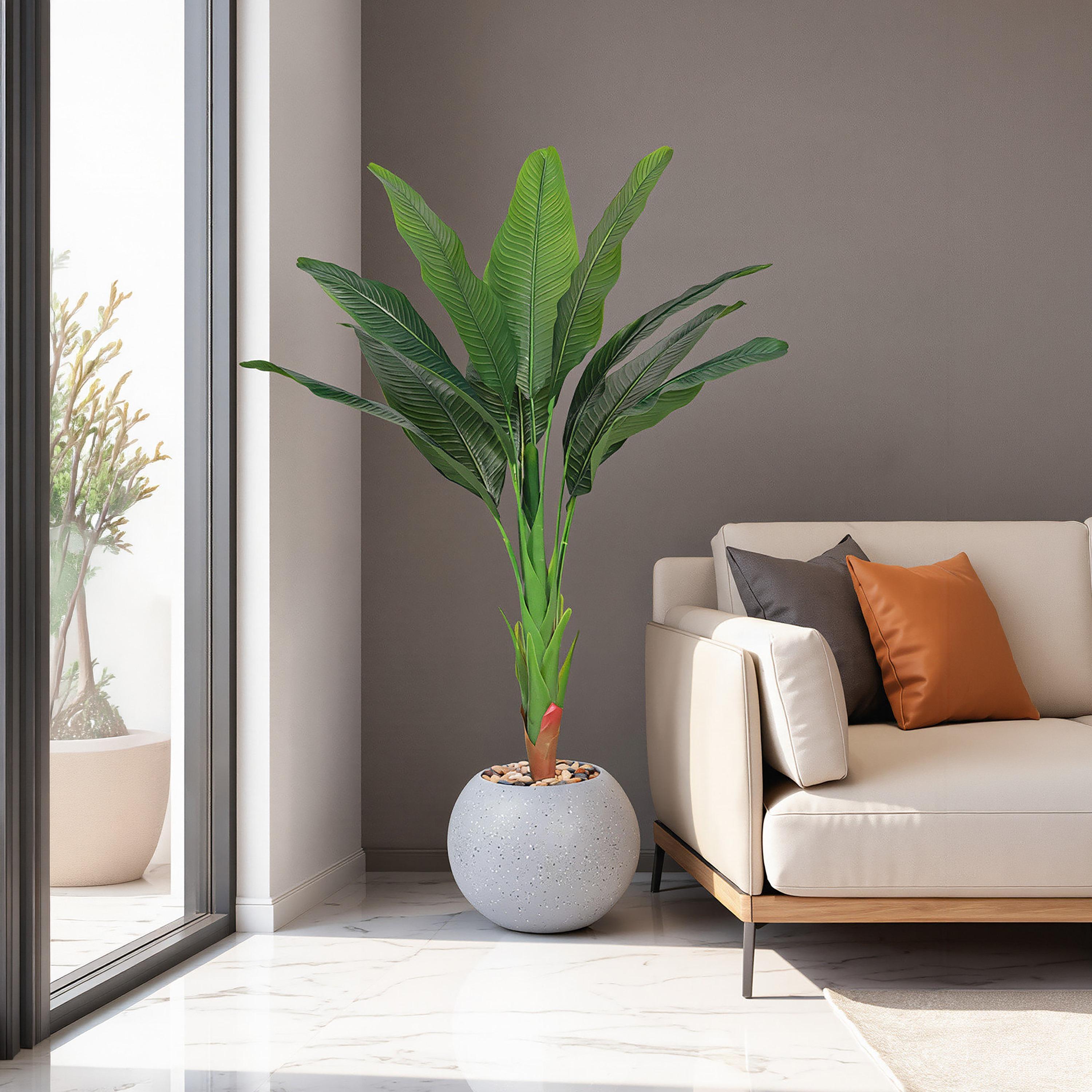 نبتة عصفور الجنة صناعية في أصيص من ماريا هومز-household-gardenandoutdoor-artificialflowersandplants-flowers-image-1
