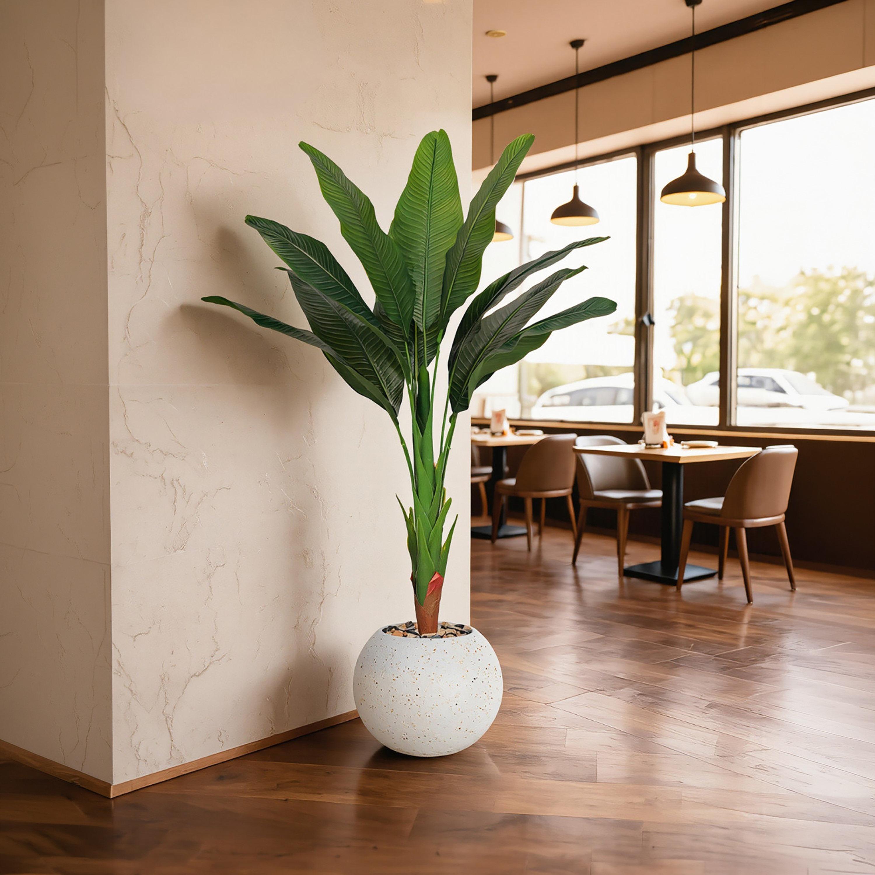 نبتة عصفور الجنة صناعية في أصيص من ماريا هومز-household-gardenandoutdoor-artificialflowersandplants-flowers-image-1