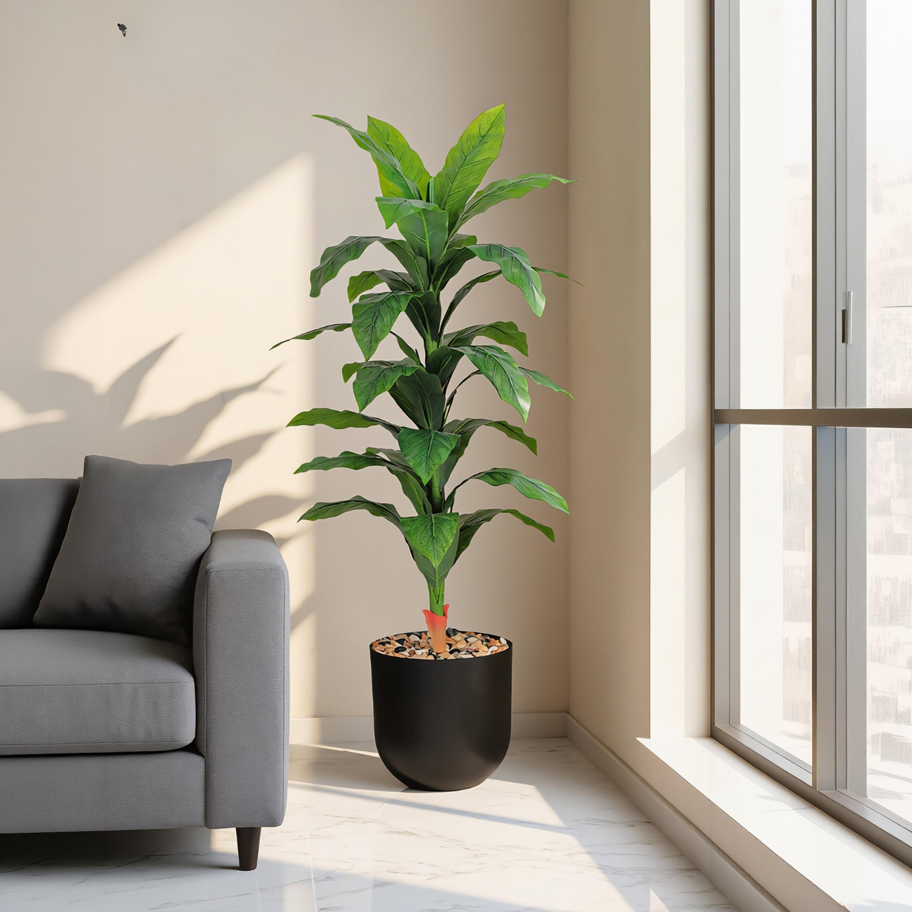 نبات صناعي بأوراق الذرة في أصيص من ماريا هومز-household-gardenandoutdoor-artificialflowersandplants-flowers-image-1