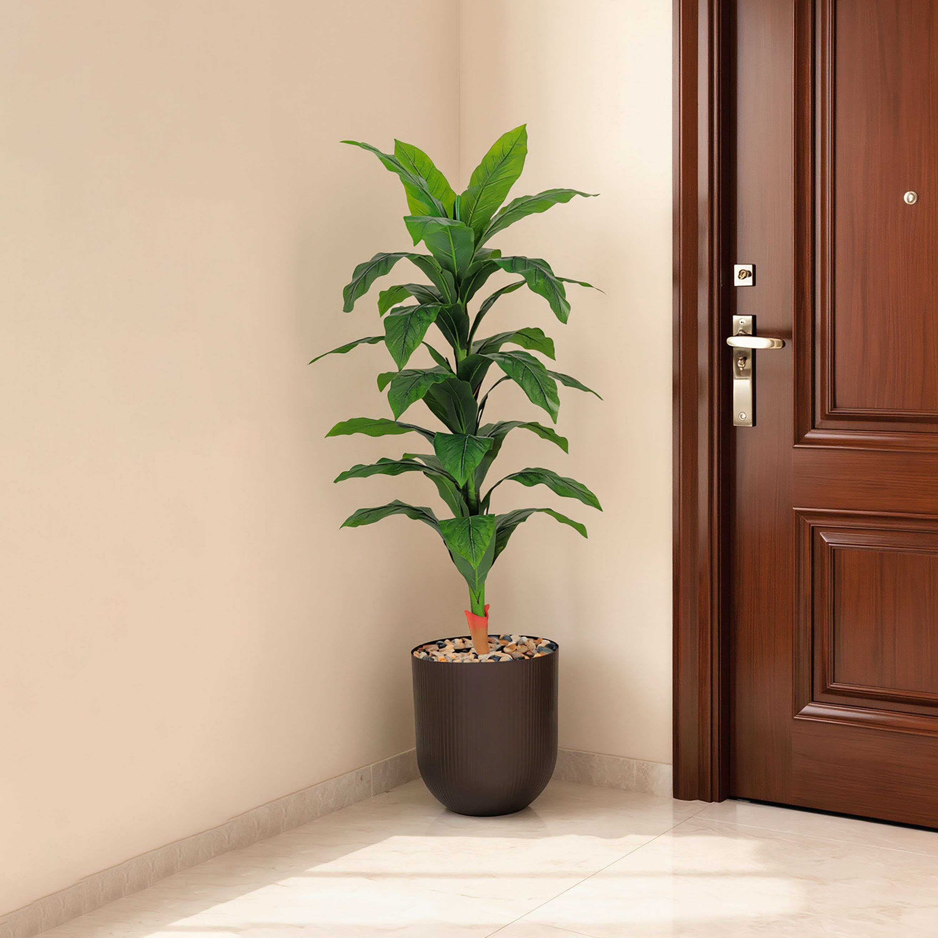 نبات صناعي بأوراق الذرة في أصيص من ماريا هومز-household-gardenandoutdoor-artificialflowersandplants-flowers-image-1