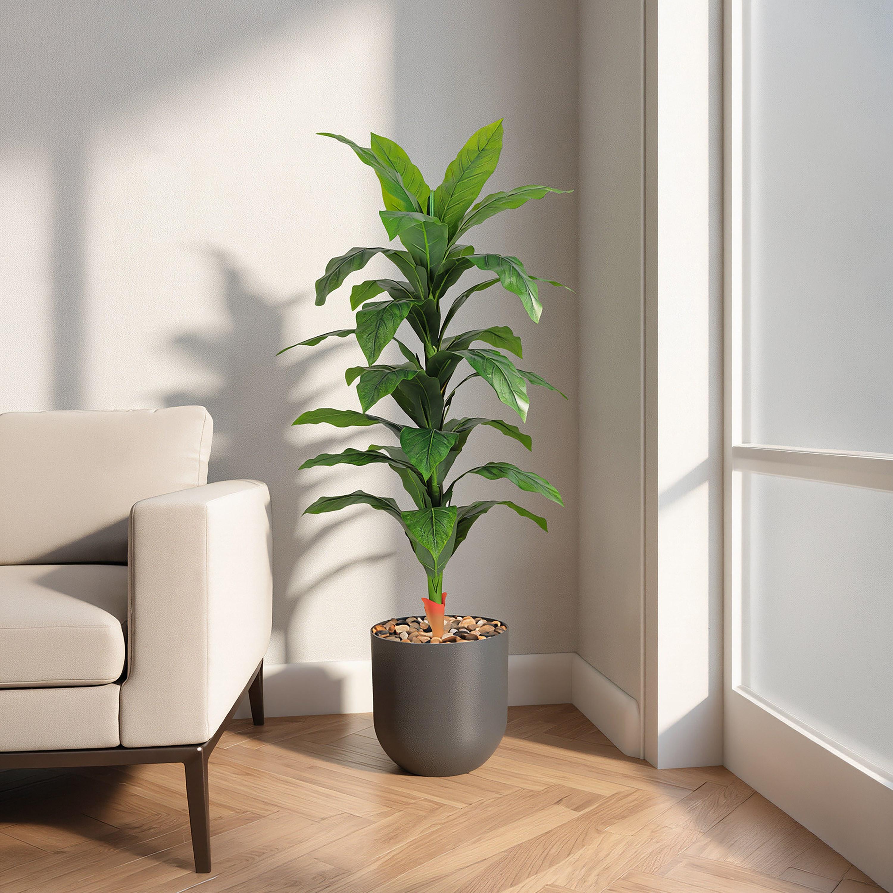 نبات صناعي بأوراق الذرة في أصيص من ماريا هومز-household-gardenandoutdoor-artificialflowersandplants-flowers-image-1