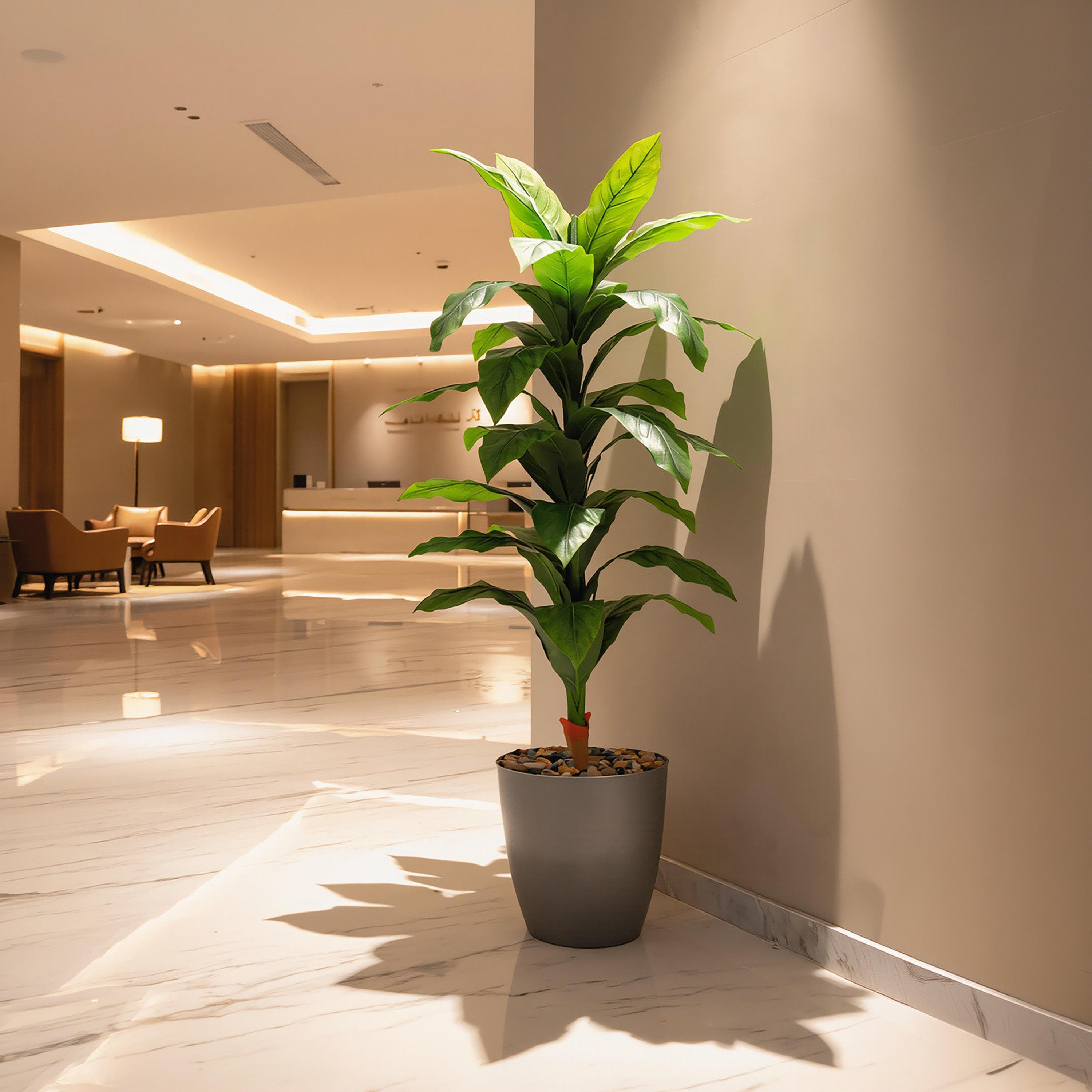 Maria Homes Grey Potted Artificial Bird of Paradise Plant-household-gardenandoutdoor-artificialflowersandplants-flowers-image-1