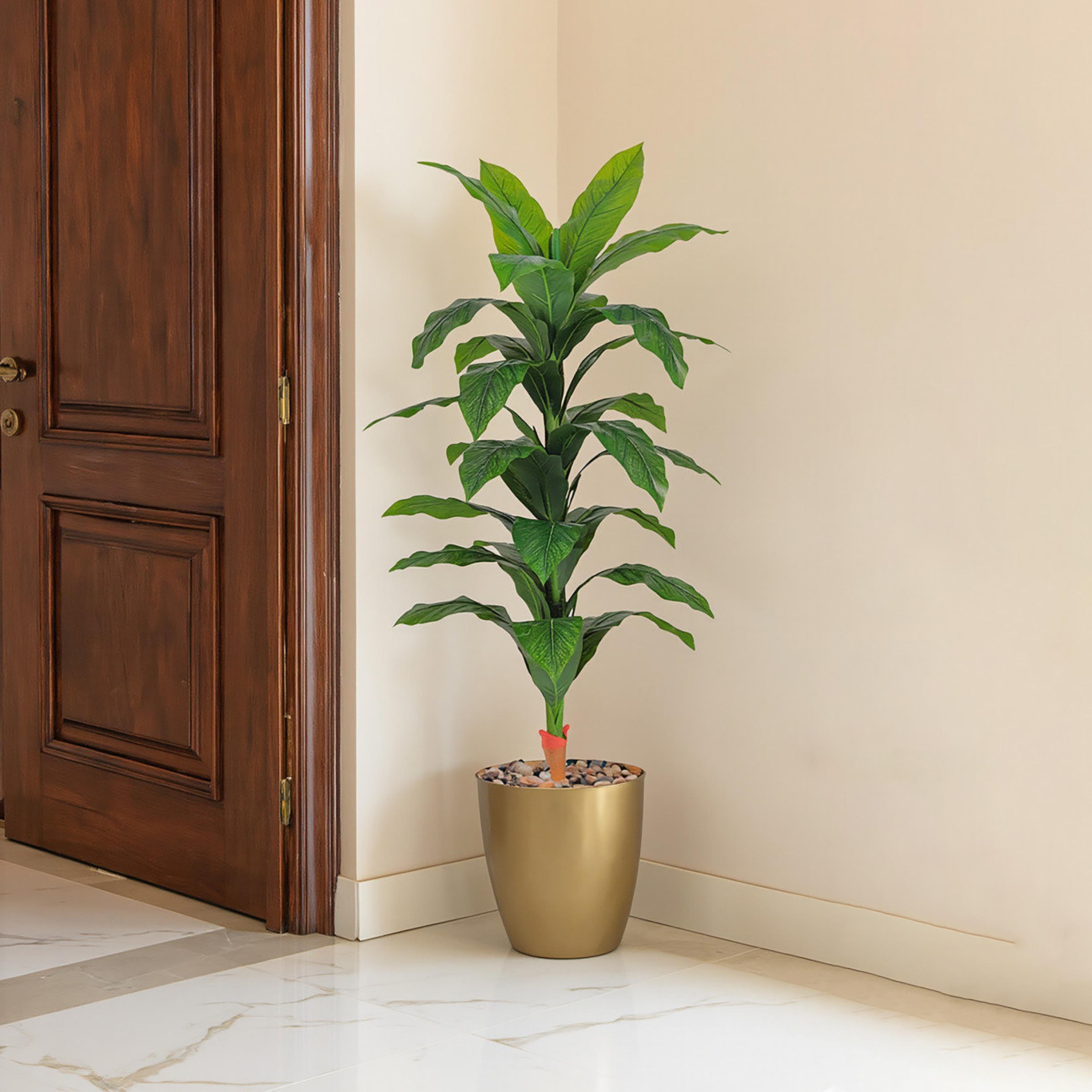 نبات صناعي بأوراق الذرة في أصيص من ماريا هومز-household-gardenandoutdoor-artificialflowersandplants-flowers-image-1