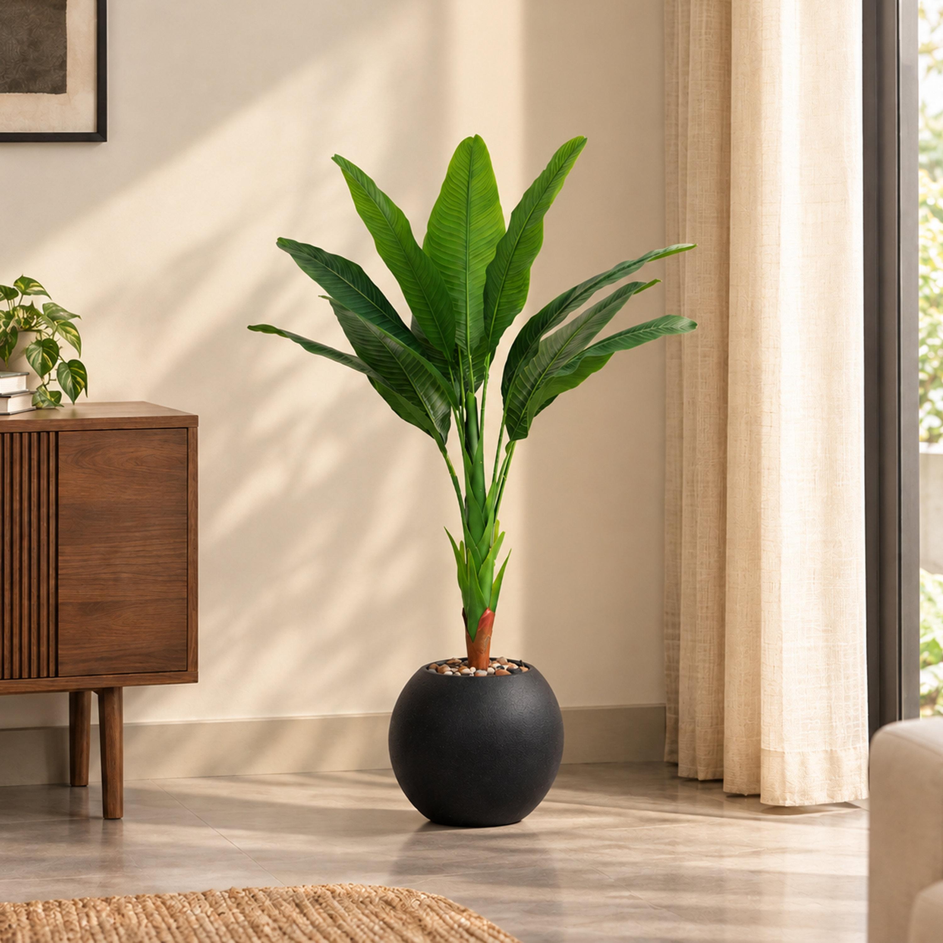 نبتة عصفور الجنة صناعية في أصيص من ماريا هومز-household-gardenandoutdoor-artificialflowersandplants-flowers-image-1