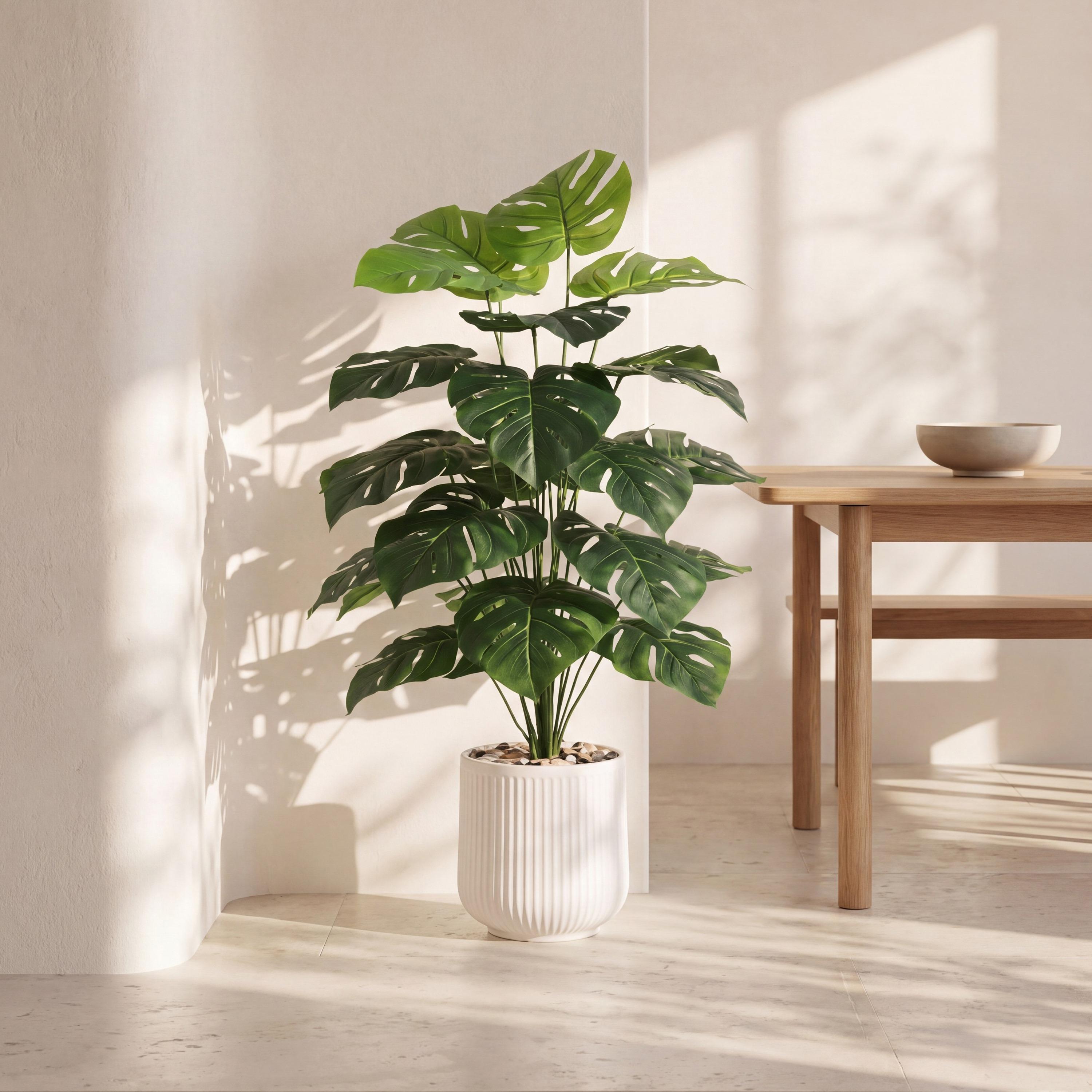 Maria Homes Potted Artificial Monstera Plant-household-gardenandoutdoor-artificialflowersandplants-flowers-image-1
