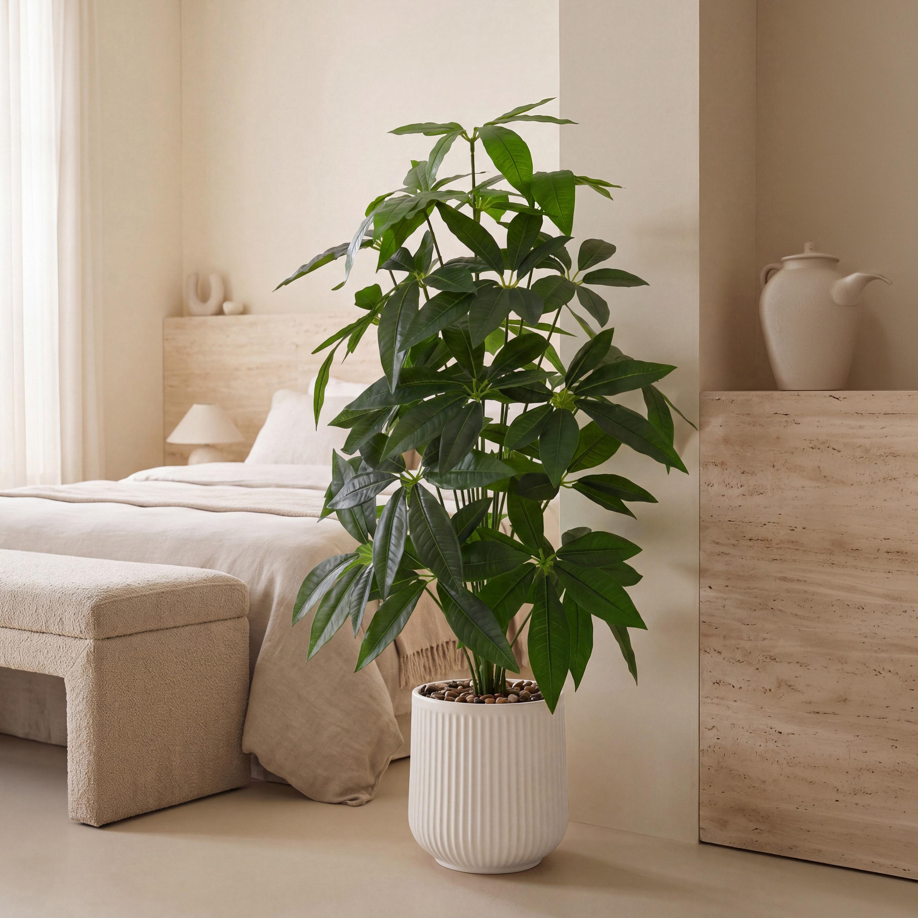 شجرة أوراق صناعية بأصيص من ماريا هومز-household-gardenandoutdoor-artificialflowersandplants-flowers-image-1