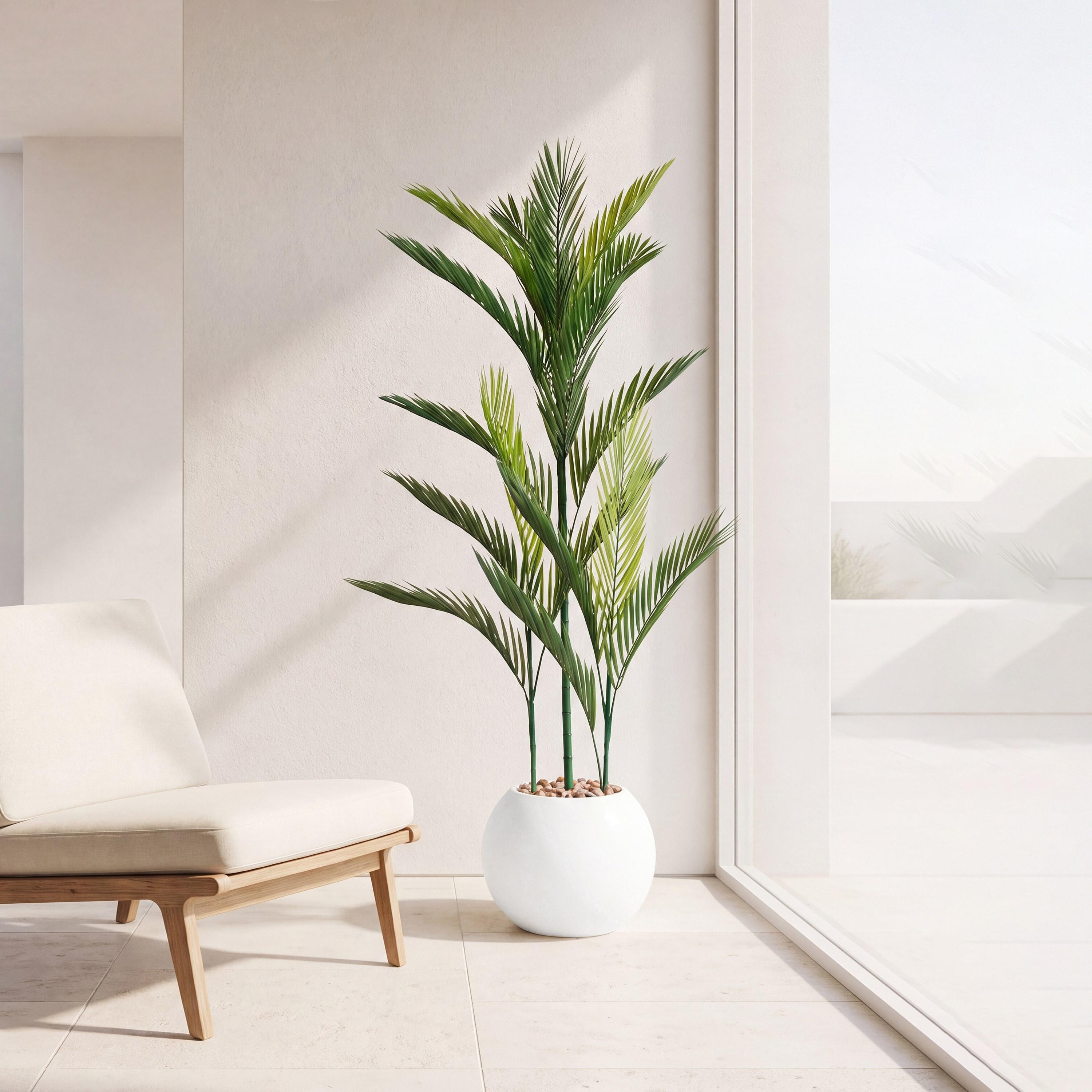 Maria Homes Potted Artificial Areca Palm Plant-household-gardenandoutdoor-artificialflowersandplants-flowers-image-1