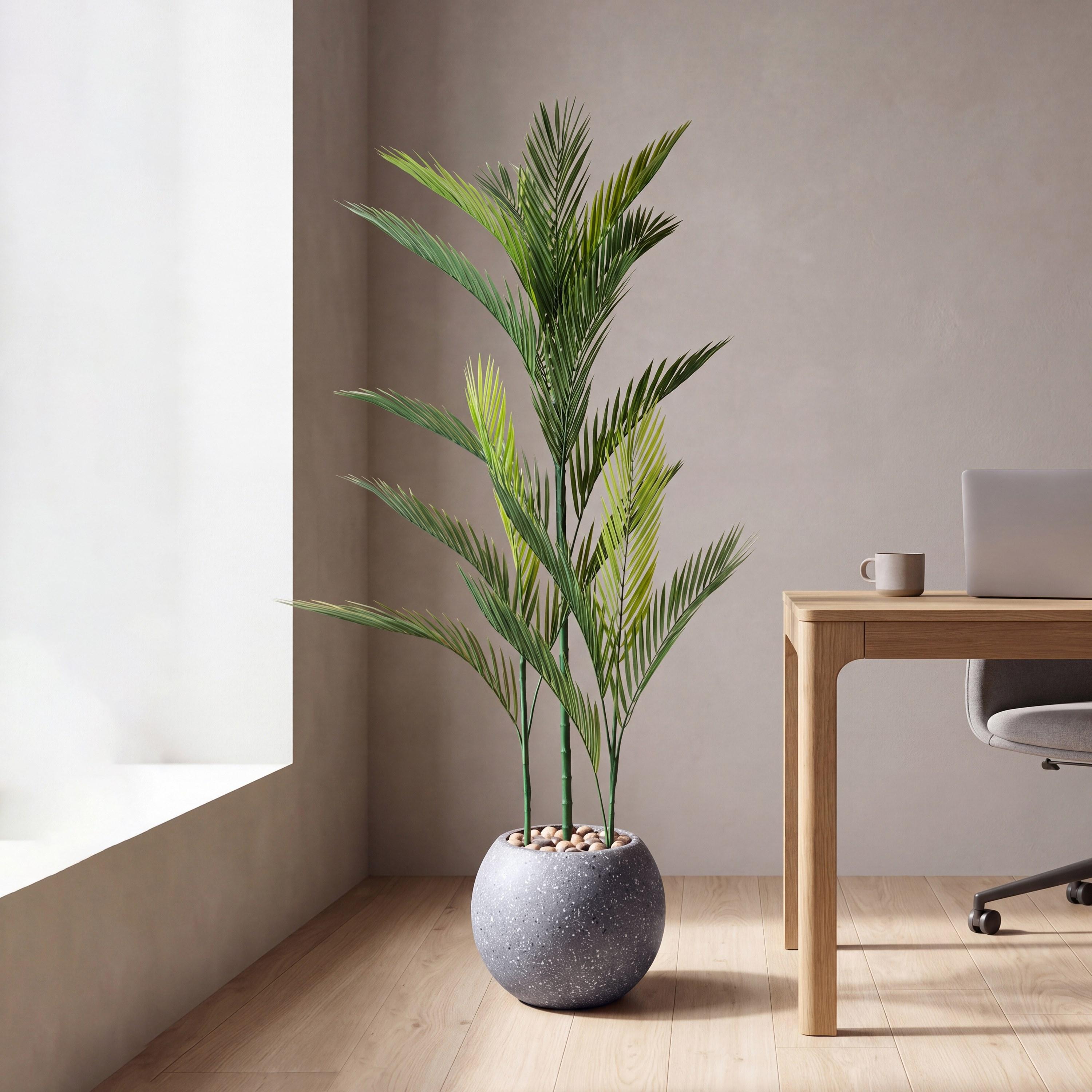 نبتة أريكا بالم صناعية بأصيص من ماريا هومز-household-gardenandoutdoor-artificialflowersandplants-flowers-image-1