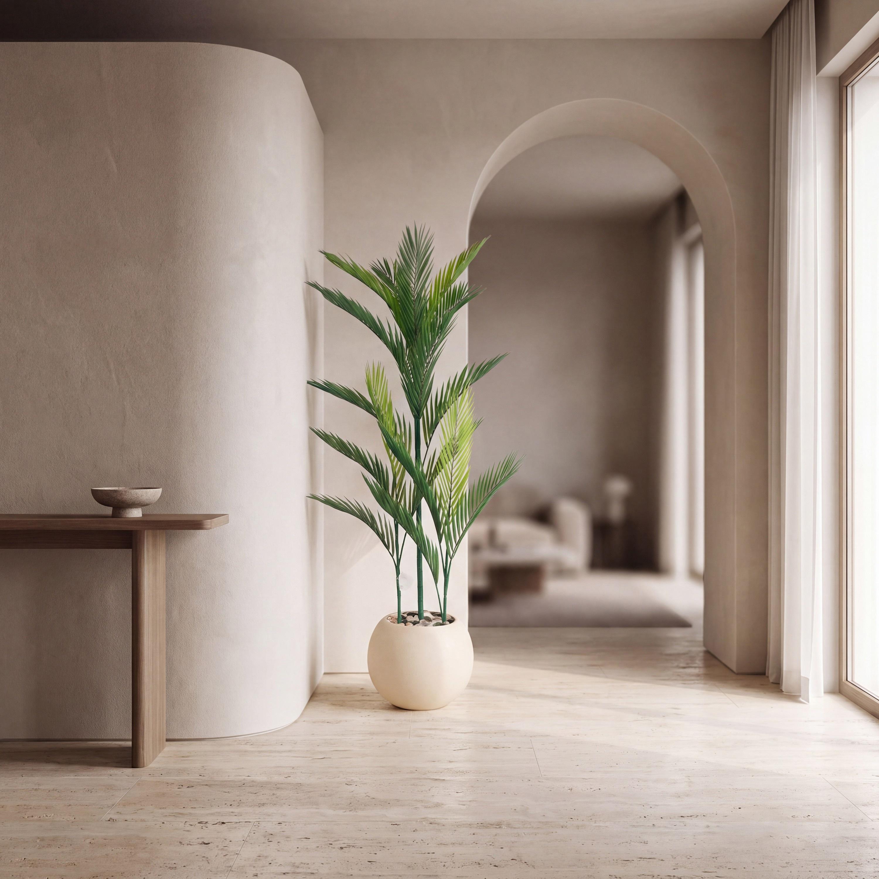 نبتة أريكا بالم صناعية بأصيص من ماريا هومز-household-gardenandoutdoor-artificialflowersandplants-flowers-image-1