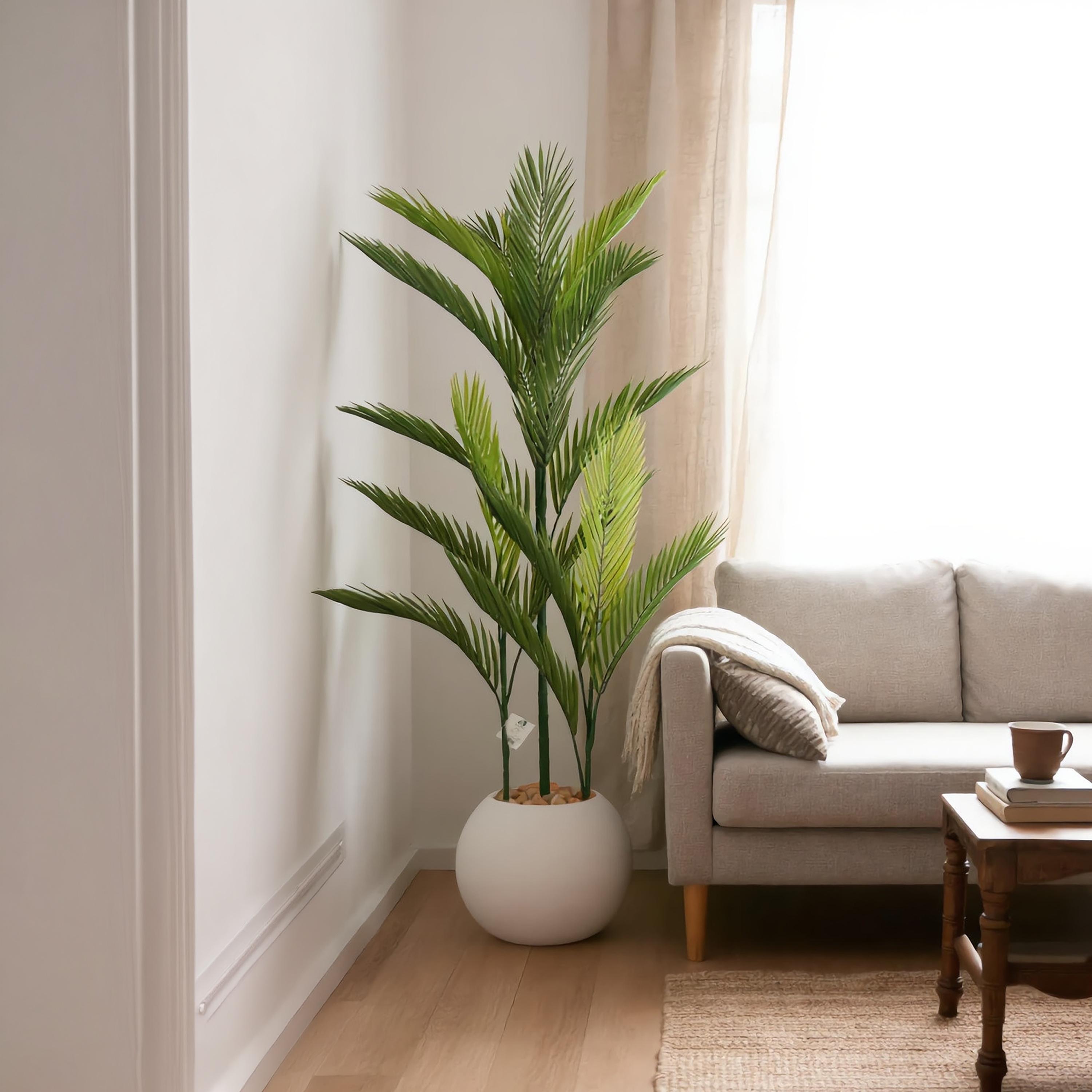 Maria Homes Potted Artificial Areca Palm Plant-household-gardenandoutdoor-artificialflowersandplants-flowers-image-1