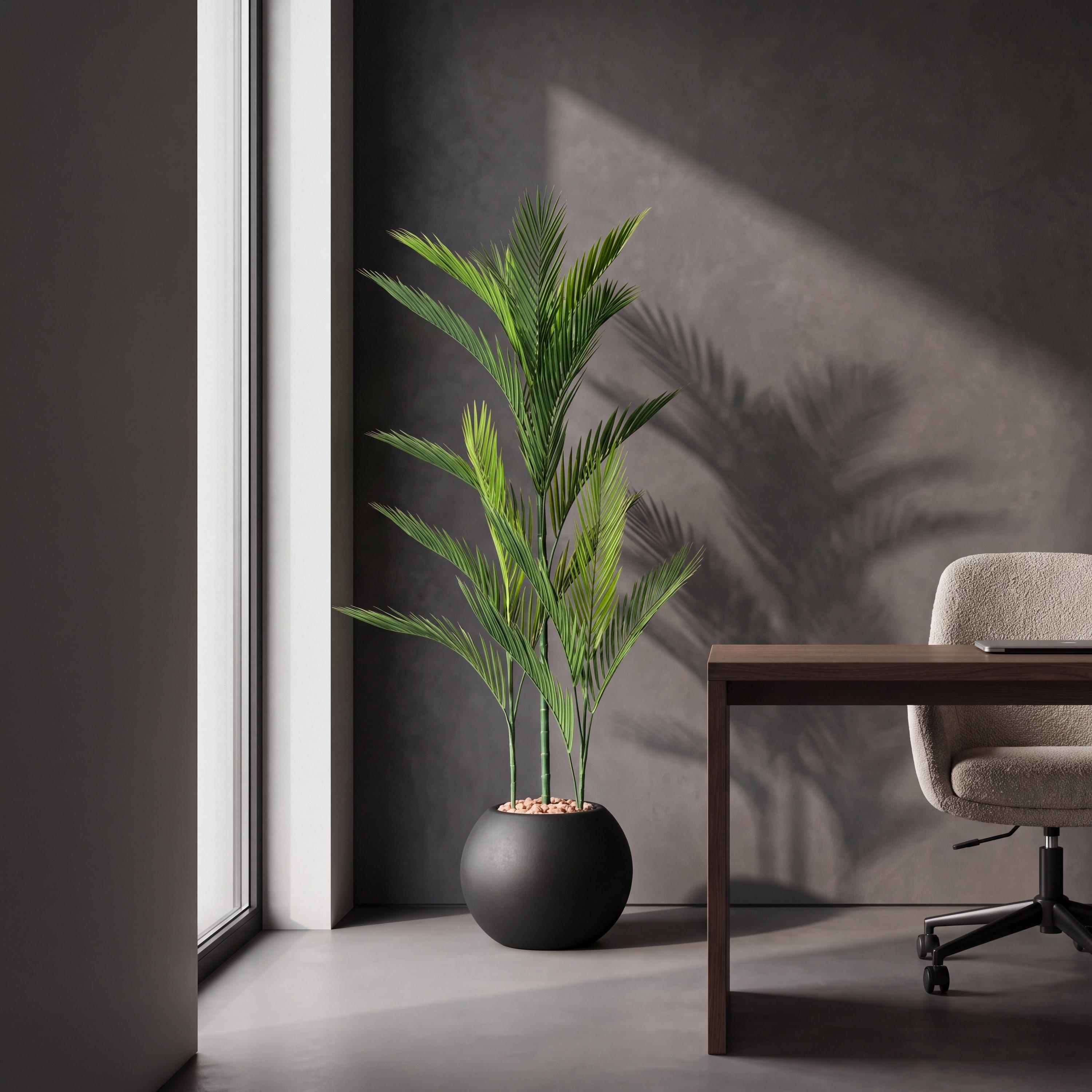 Maria Homes Potted Artificial Areca Palm Plant-household-gardenandoutdoor-artificialflowersandplants-flowers-image-1