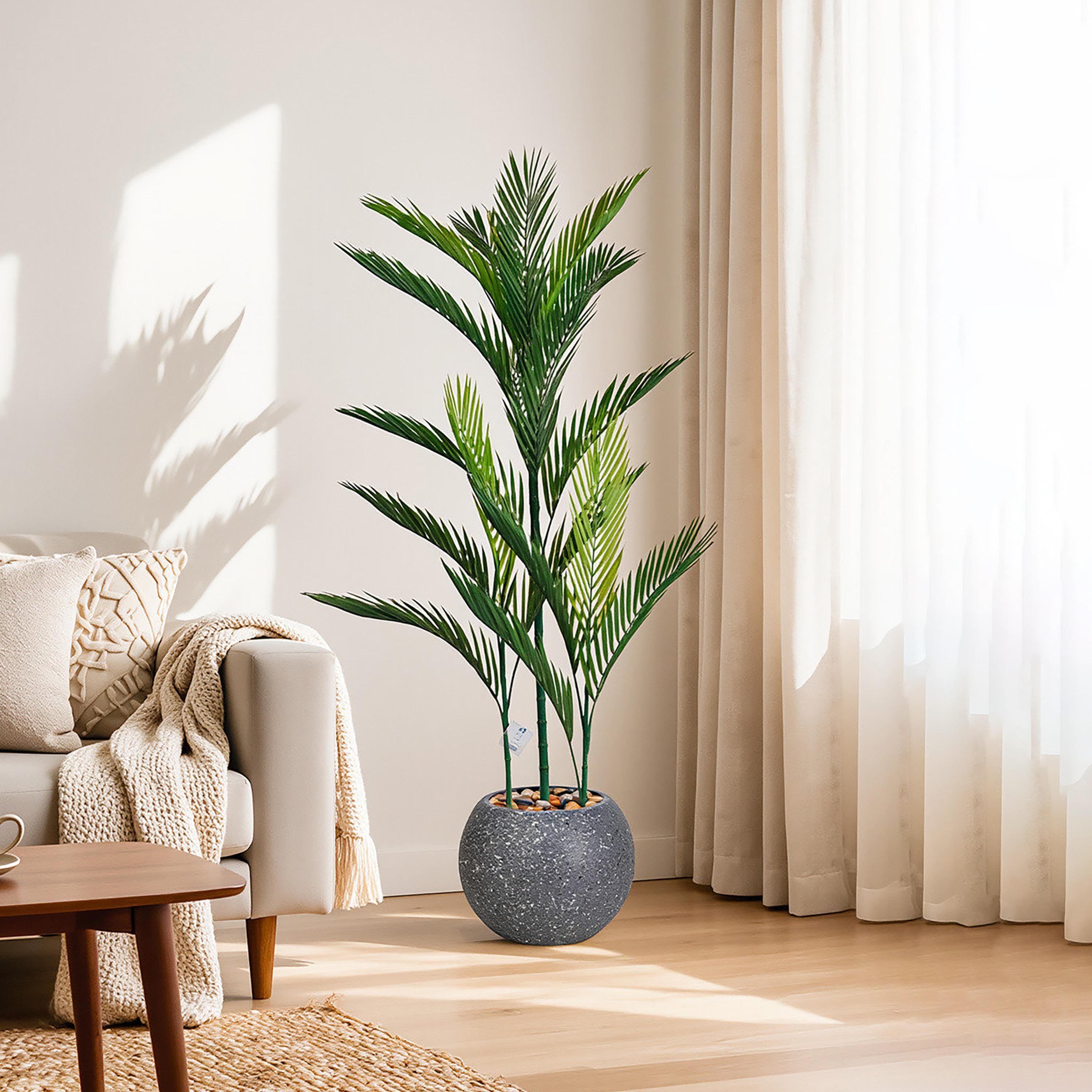 نبتة أريكا بالم صناعية بأصيص من ماريا هومز-household-gardenandoutdoor-artificialflowersandplants-flowers-image-1