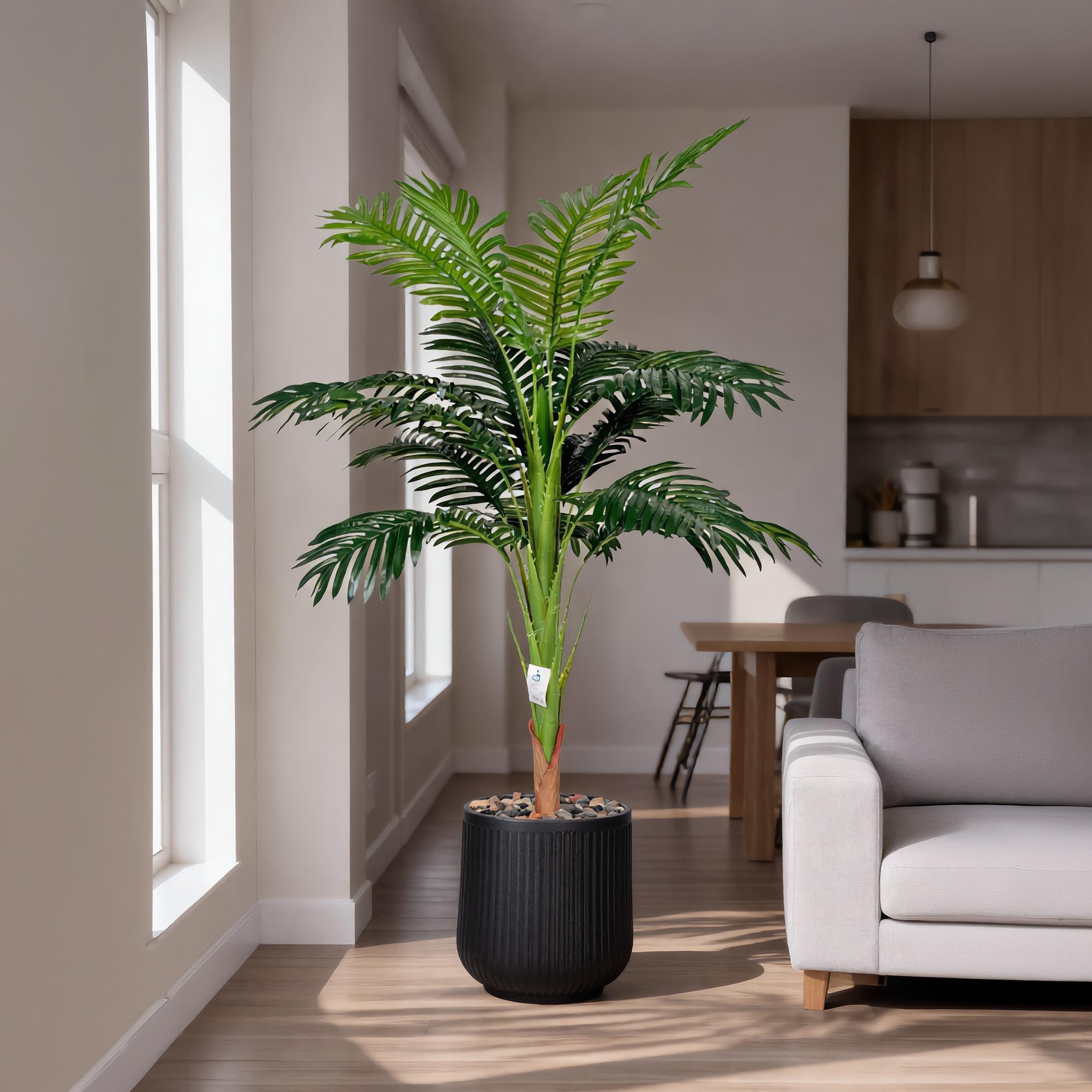 نبتة بالم اصطناعية في أصيص من ماريا هومز-household-gardenandoutdoor-artificialflowersandplants-flowers-image-1
