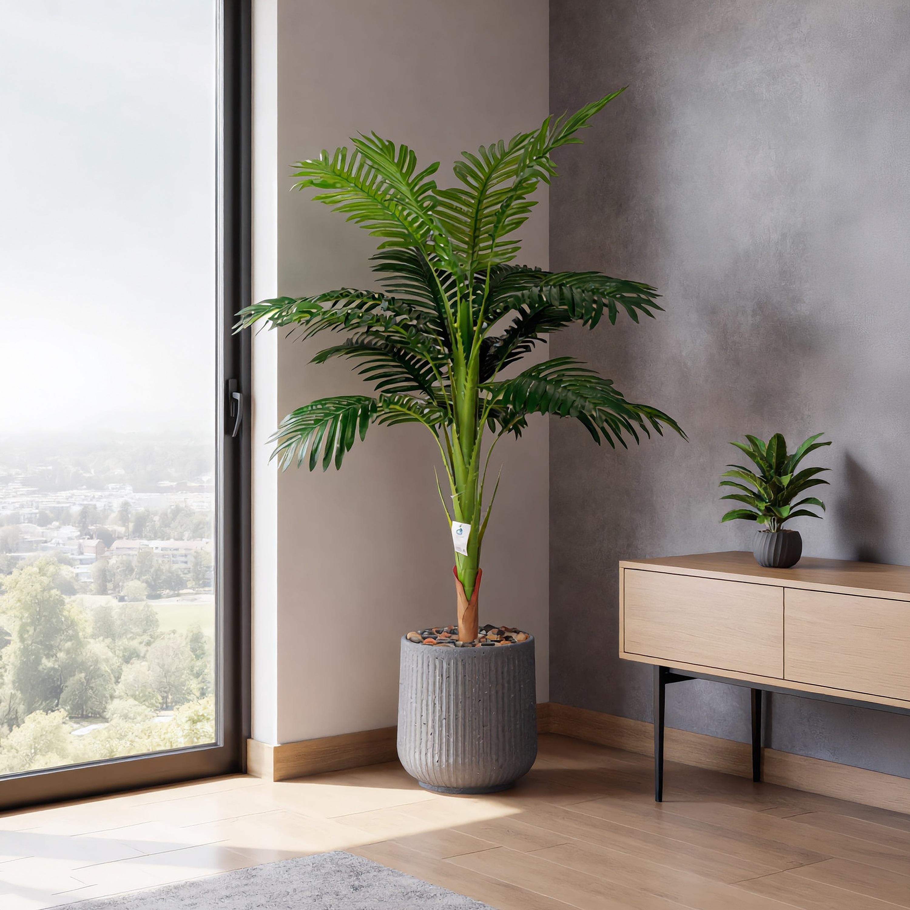 نبتة بالم اصطناعية في أصيص من ماريا هومز-household-gardenandoutdoor-artificialflowersandplants-flowers-image-1