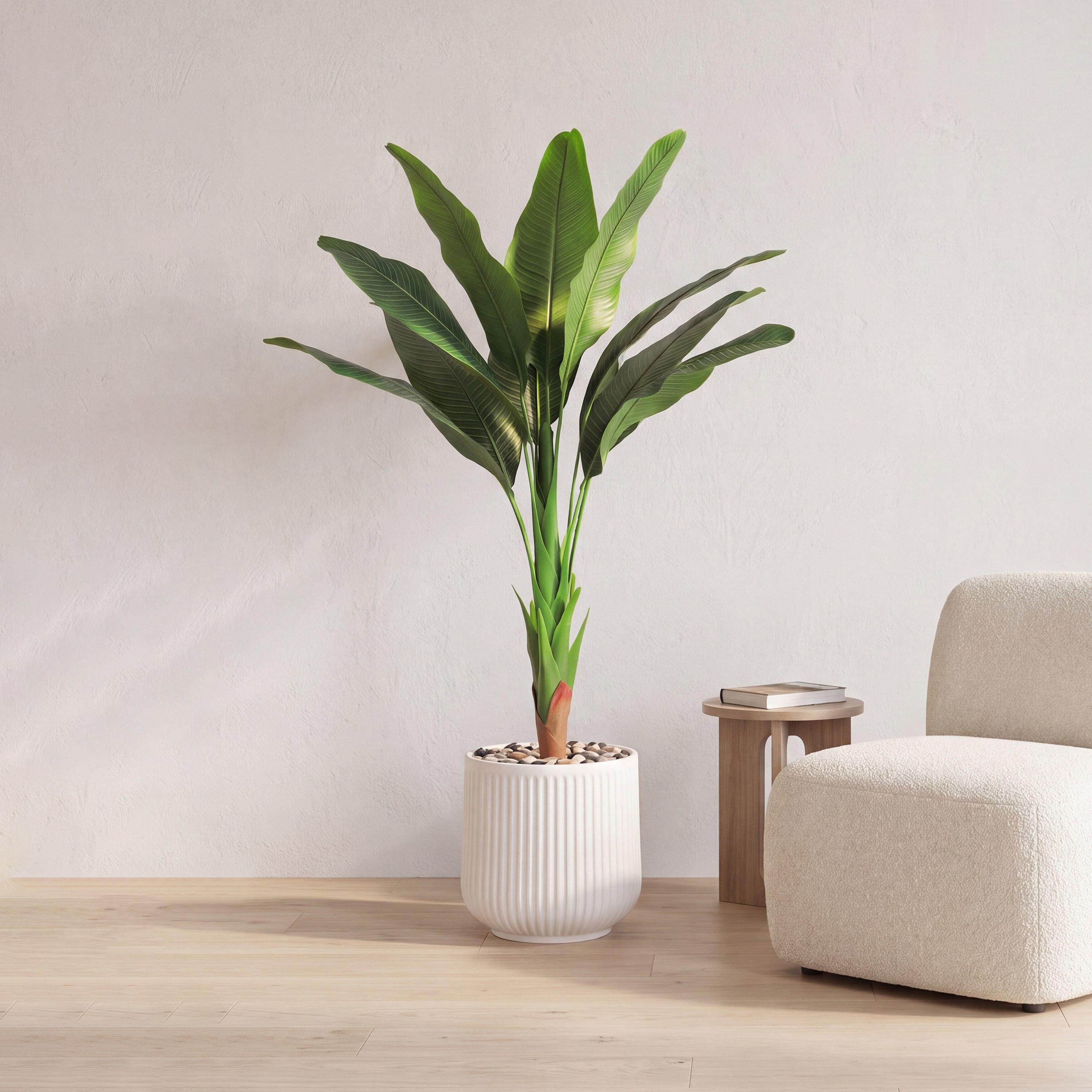 نبتة عصفور الجنة صناعية في أصيص من ماريا هومز-household-gardenandoutdoor-artificialflowersandplants-flowers-image-1