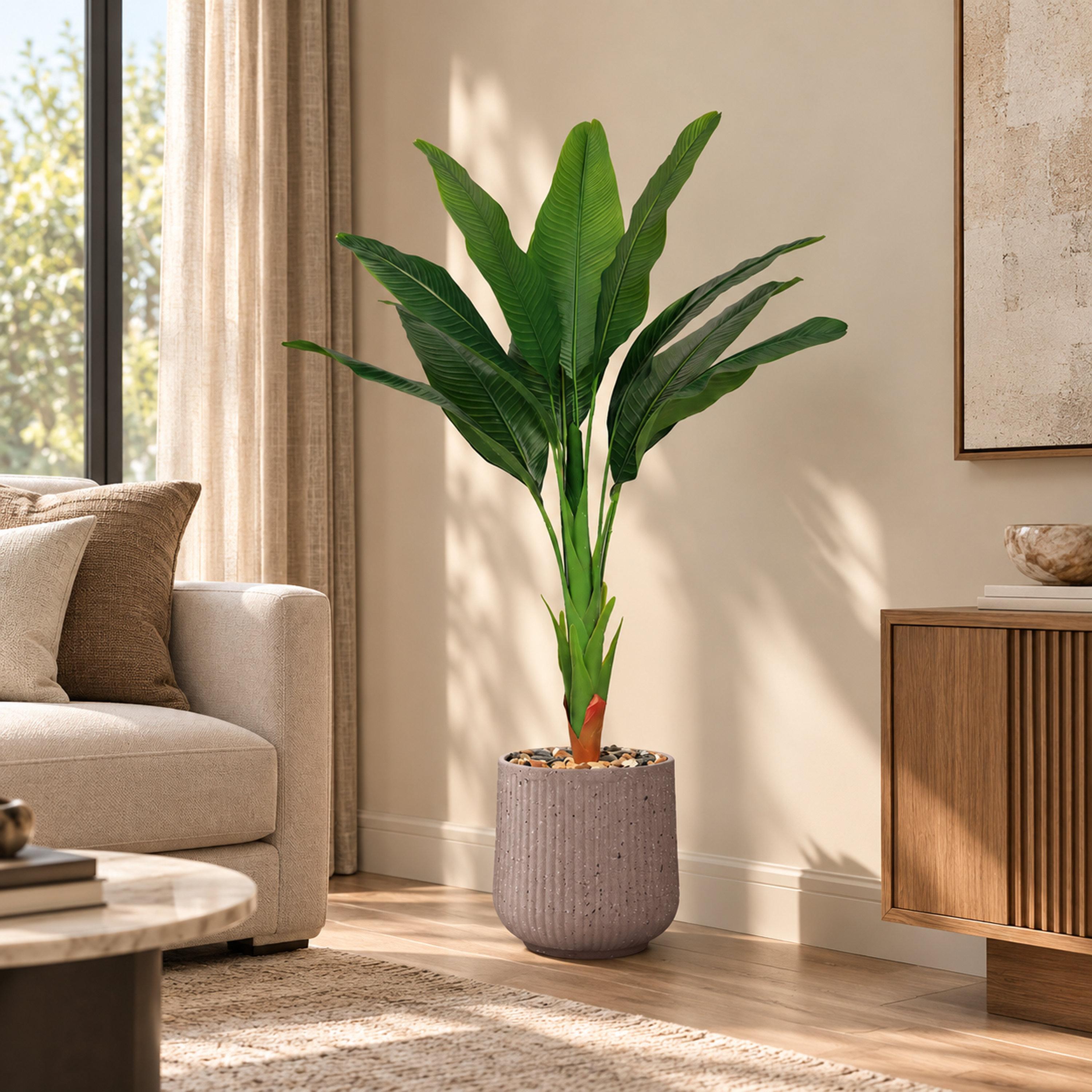 نبتة عصفور الجنة صناعية في أصيص من ماريا هومز-household-gardenandoutdoor-artificialflowersandplants-flowers-image-1