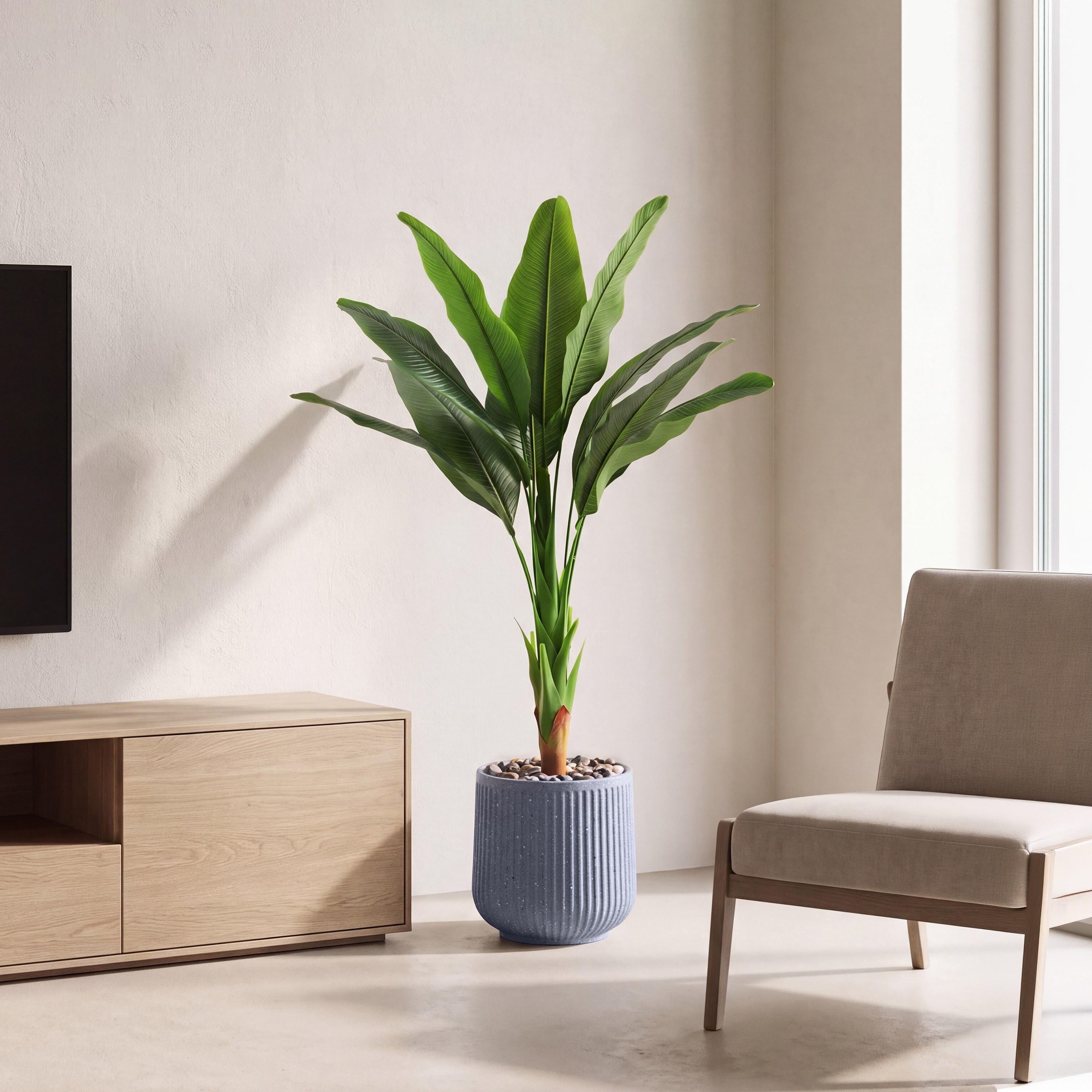 نبتة عصفور الجنة صناعية في أصيص من ماريا هومز-household-gardenandoutdoor-artificialflowersandplants-flowers-image-1
