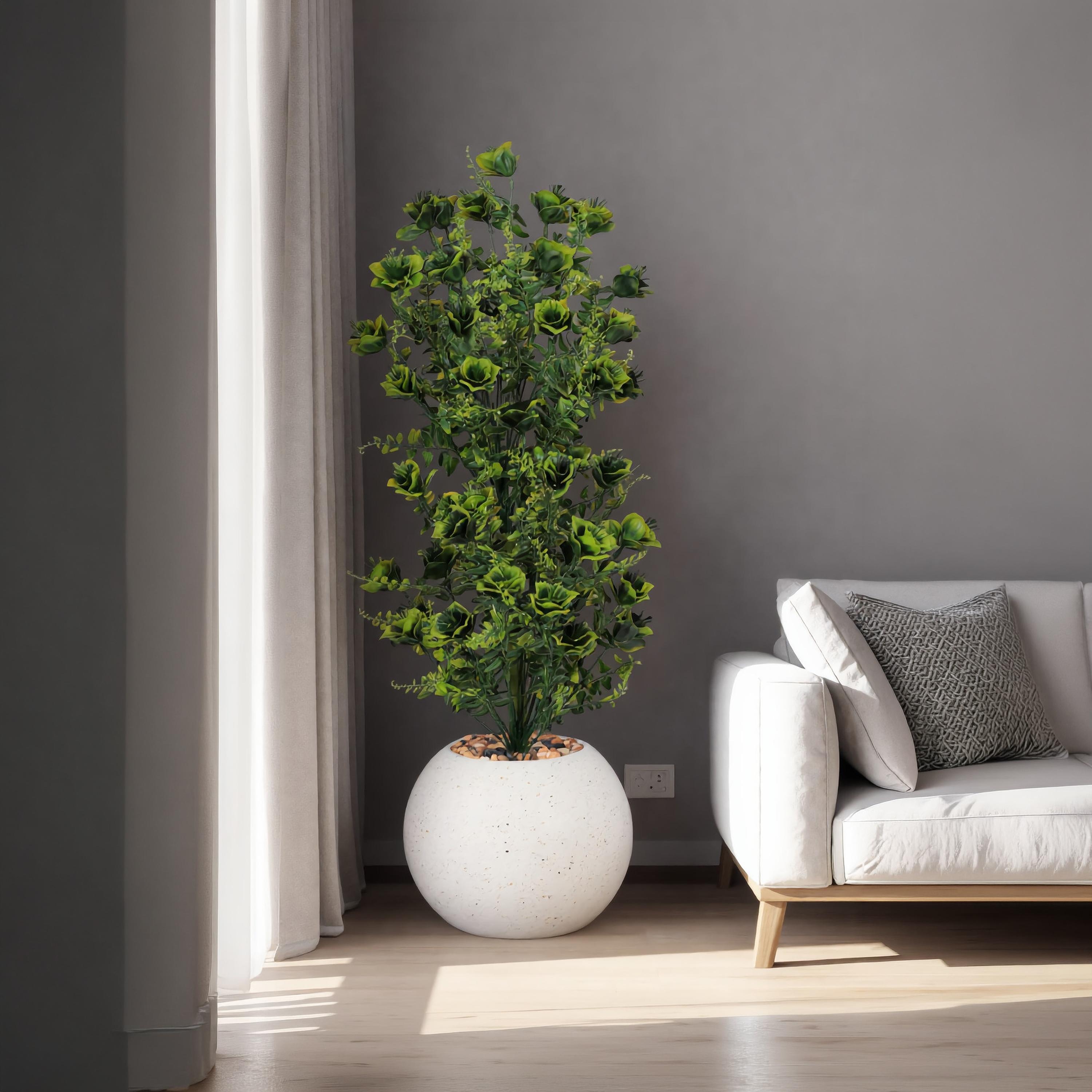 نبتة صناعية مزهرة في أصيص من ماريا هومز-household-gardenandoutdoor-artificialflowersandplants-flowers-image-1