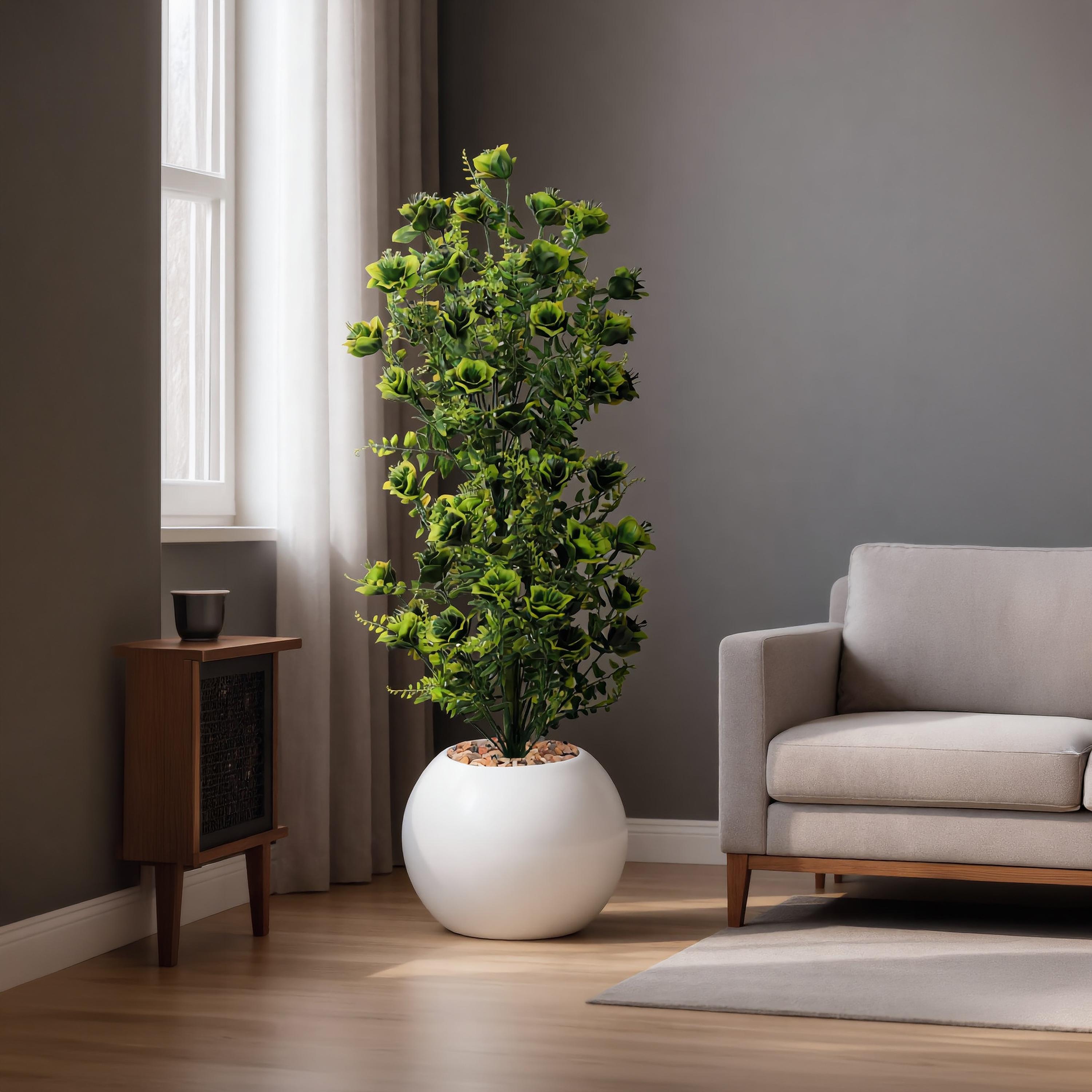 نبتة صناعية مزهرة في أصيص من ماريا هومز-household-gardenandoutdoor-artificialflowersandplants-flowers-image-1