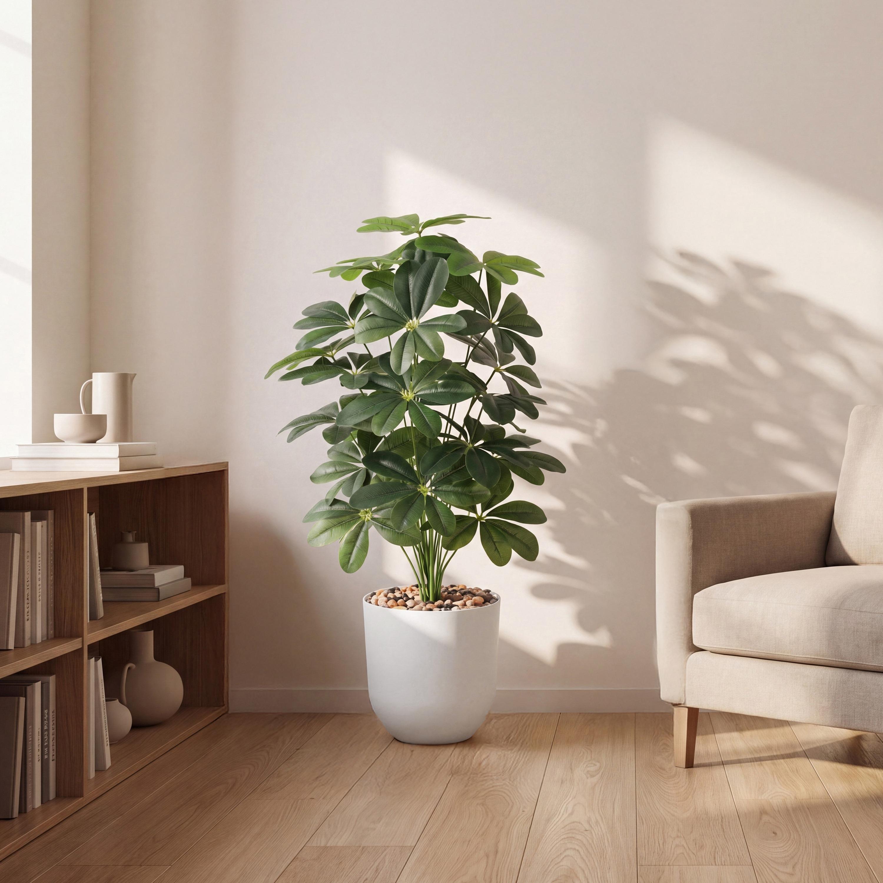 نبتة شيفليرا صناعية بأصيص من ماريا هومز-household-gardenandoutdoor-artificialflowersandplants-flowers-image-1