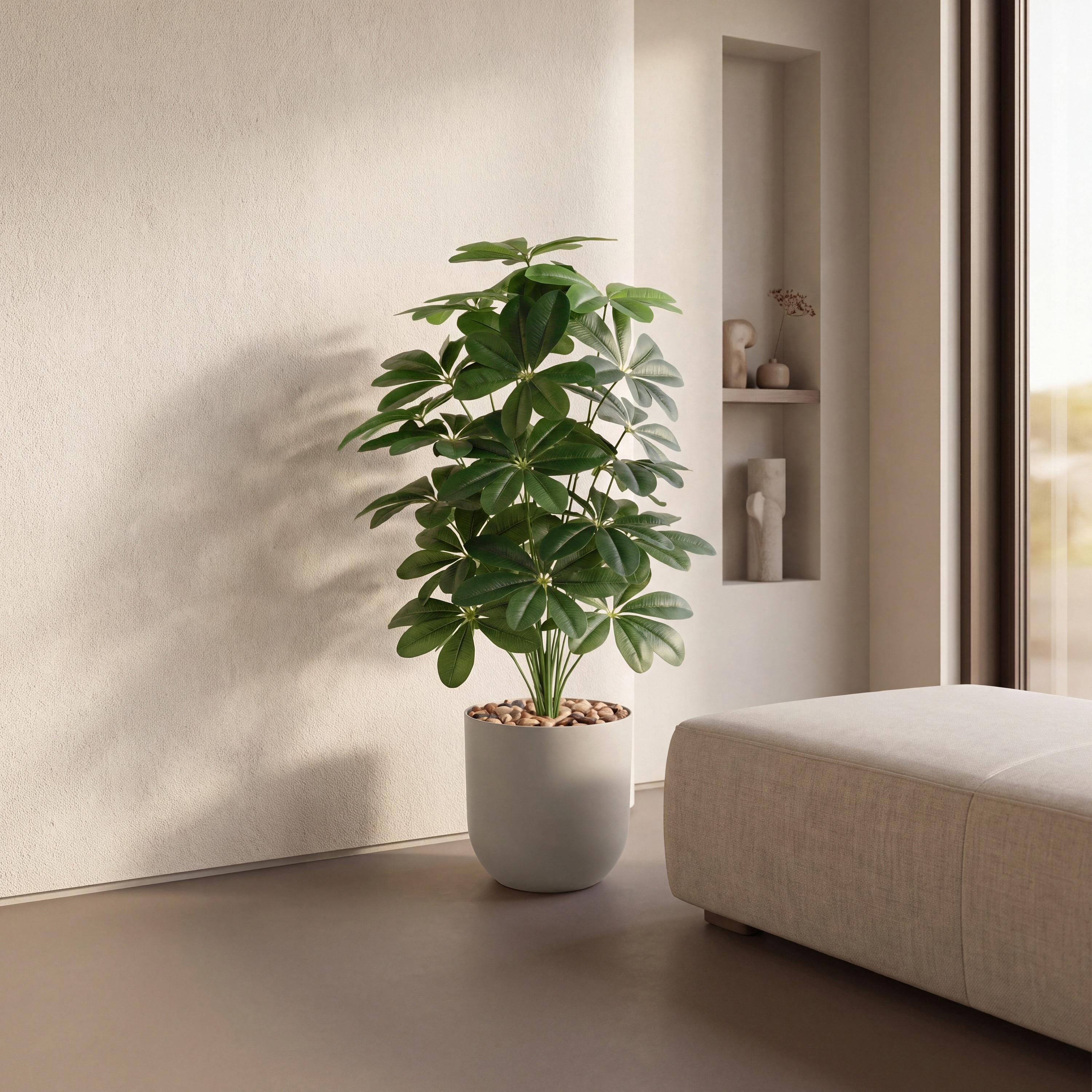 نبتة شيفليرا صناعية بأصيص من ماريا هومز-household-gardenandoutdoor-artificialflowersandplants-flowers-image-1