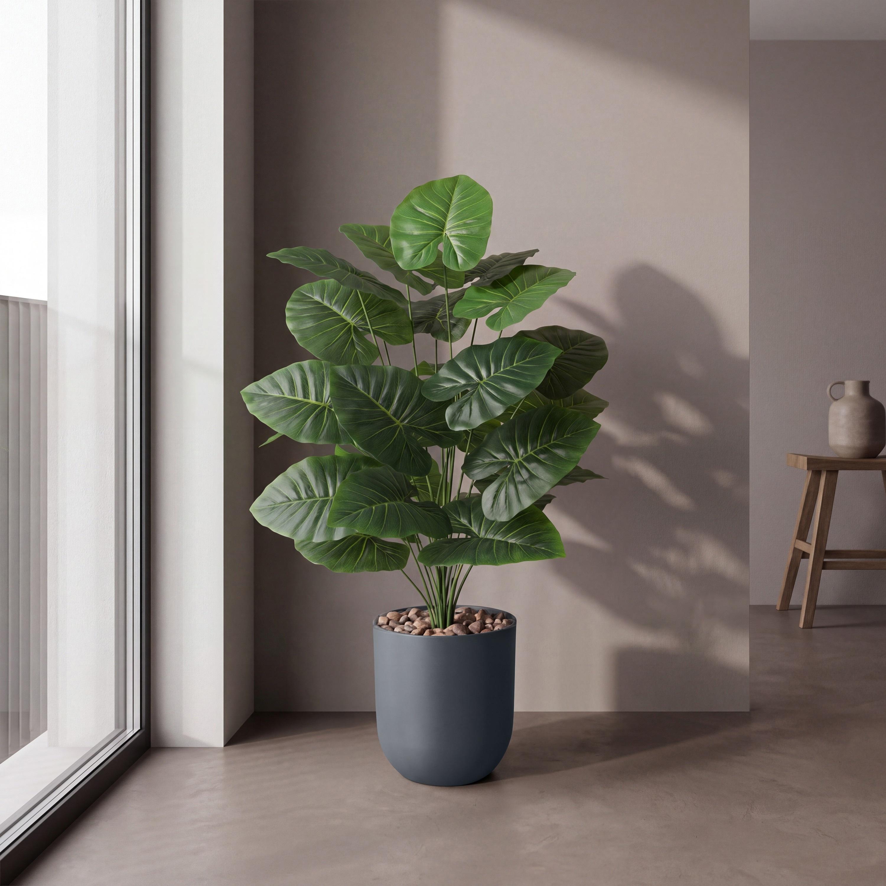 نبات مونستيرا صناعي في أصيص من ماريا هومز-household-gardenandoutdoor-artificialflowersandplants-flowers-image-1