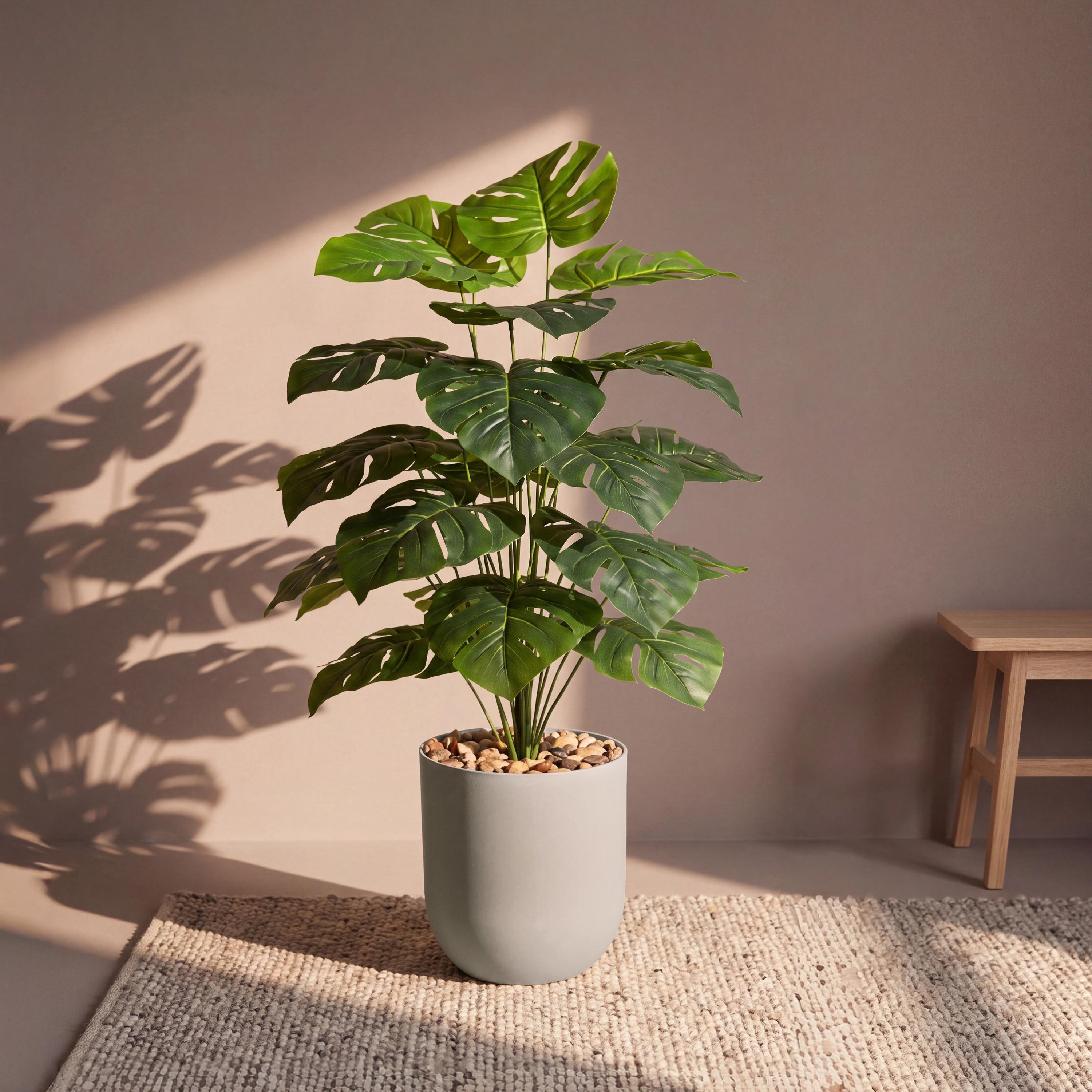 Maria Homes Potted Artificial Monstera Plant-household-gardenandoutdoor-artificialflowersandplants-flowers-image-1