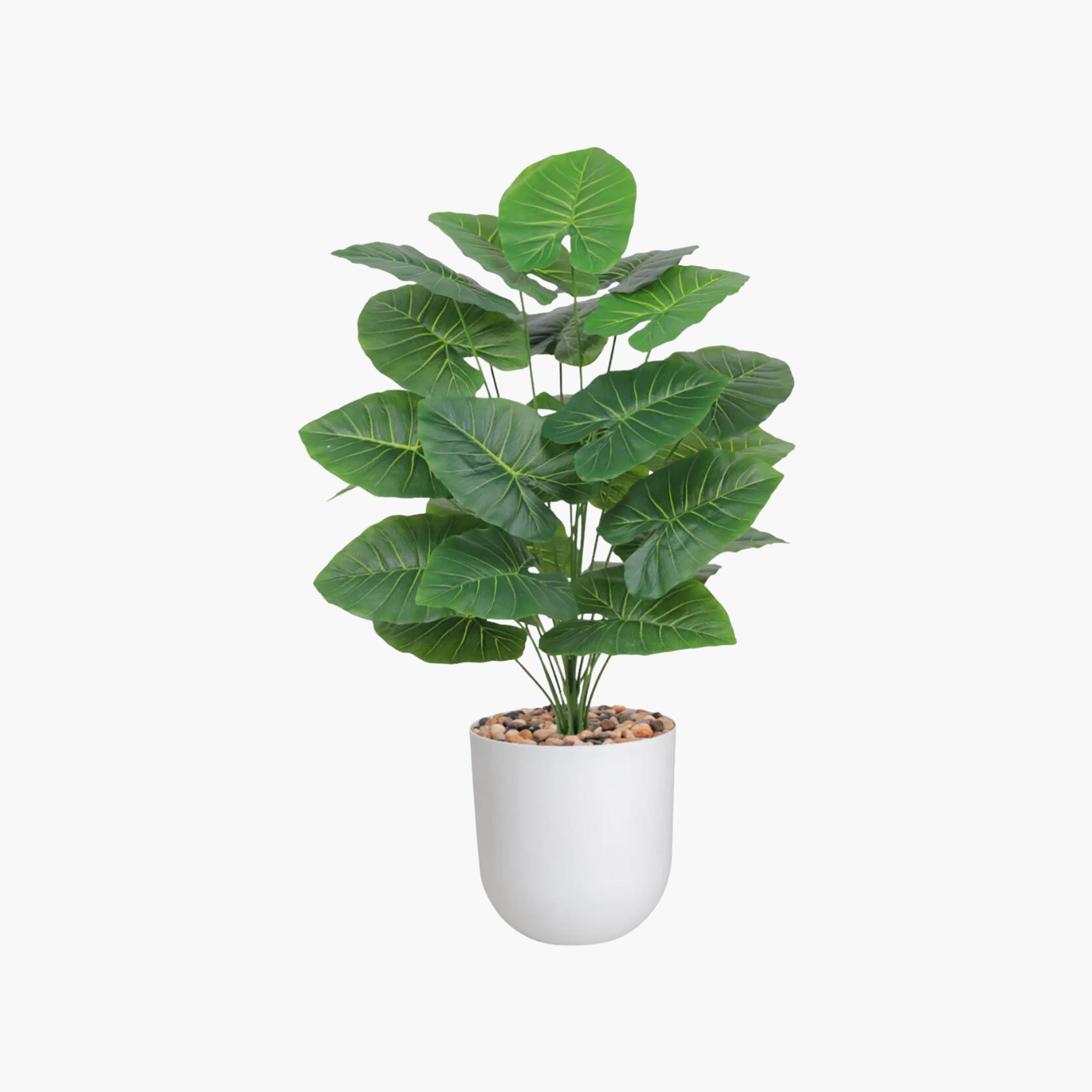 Maria Homes Potted Artificial Elephant Ear Plant-household-gardenandoutdoor-artificialflowersandplants-flowers-image-2