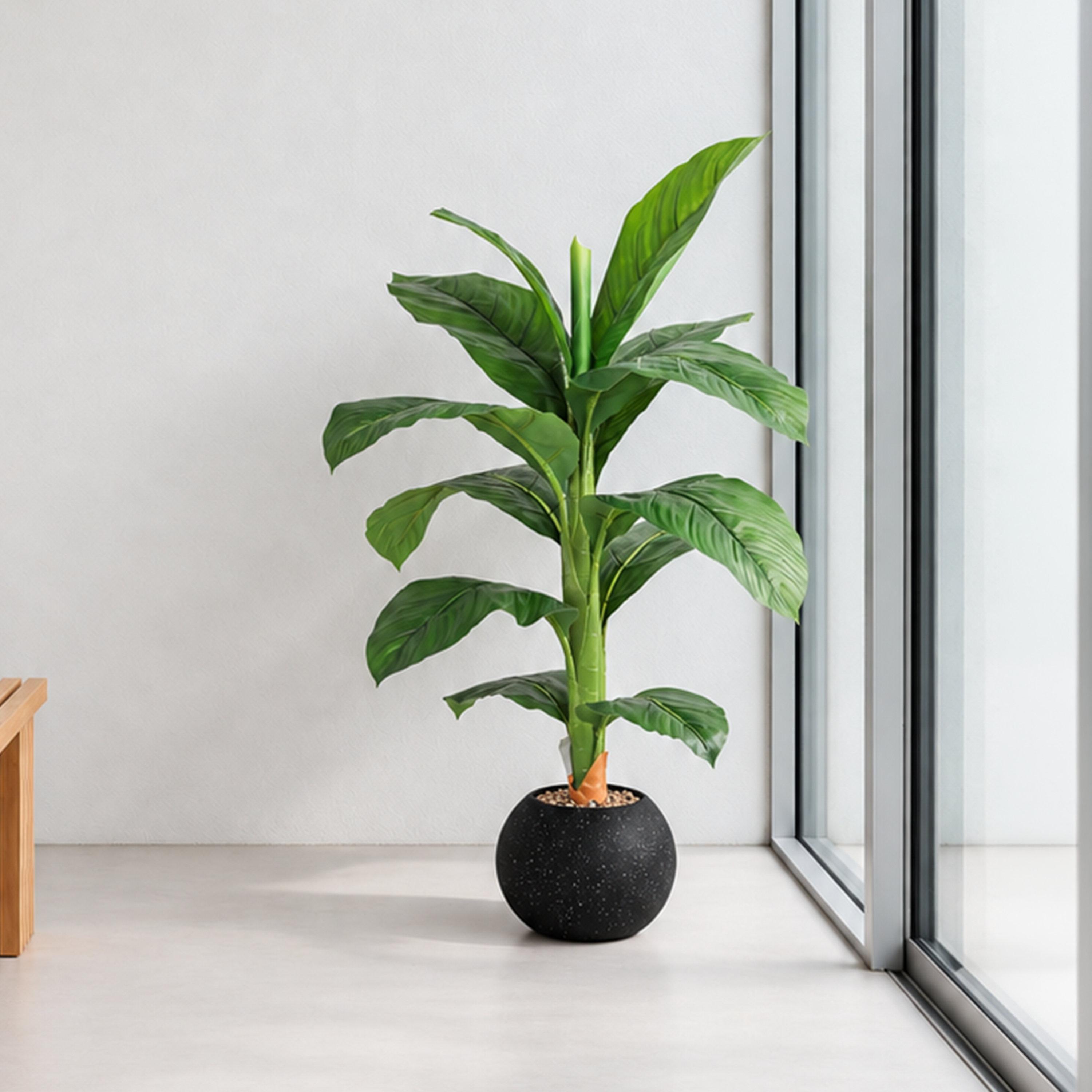 نبتة أوراق صناعية بأصيص من ماريا هومز-household-gardenandoutdoor-artificialflowersandplants-flowers-image-1