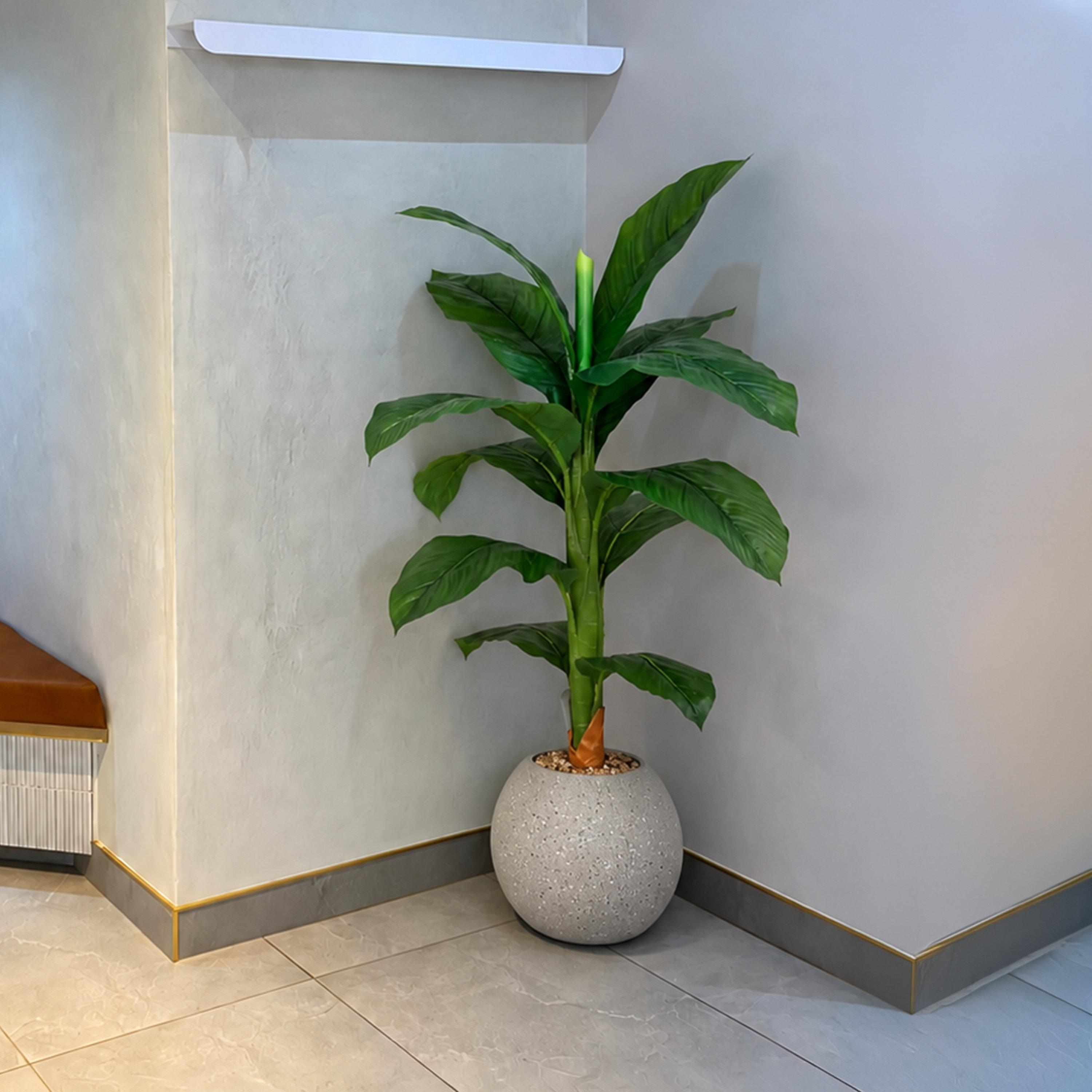 نبتة أوراق صناعية بأصيص من ماريا هومز-household-gardenandoutdoor-artificialflowersandplants-flowers-image-1
