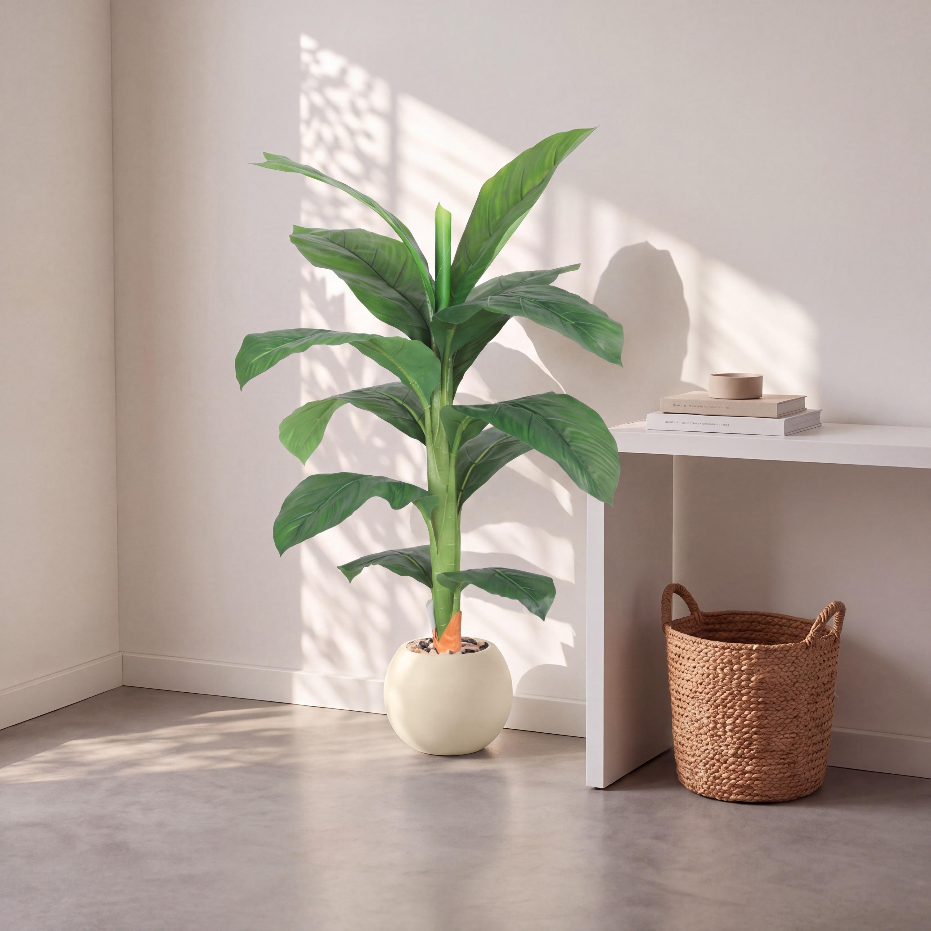 نبتة أوراق صناعية بأصيص من ماريا هومز-household-gardenandoutdoor-artificialflowersandplants-flowers-image-1