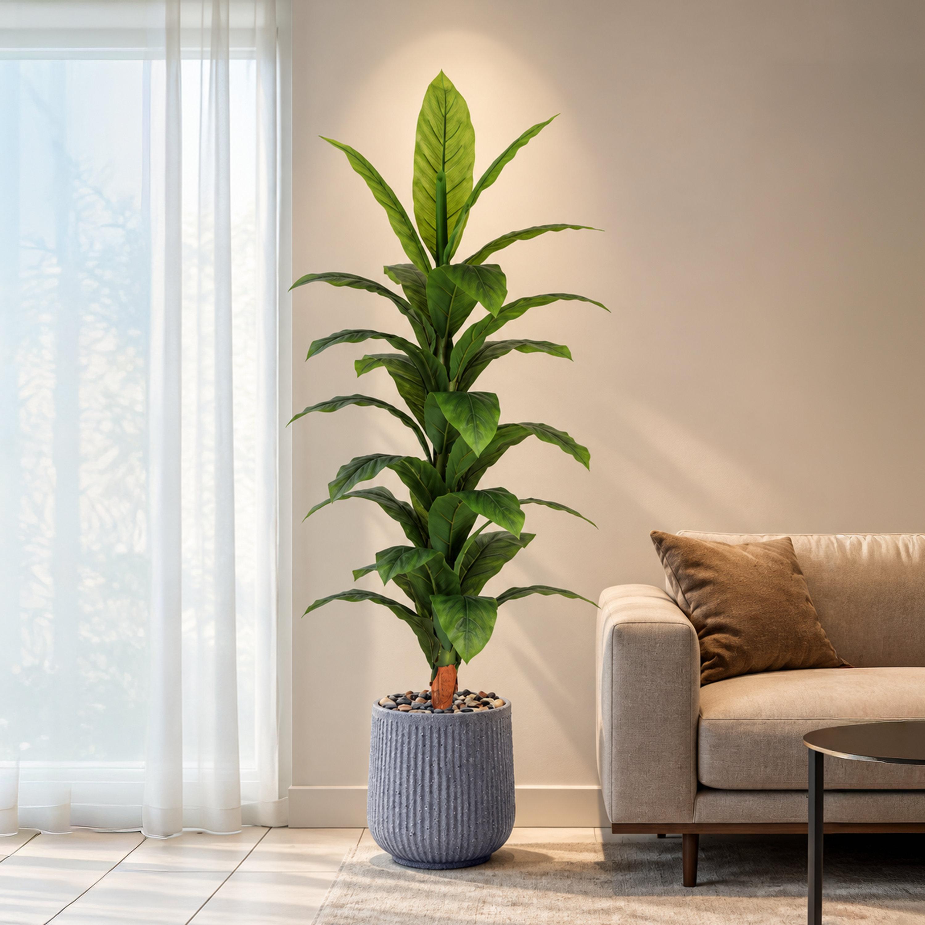 Maria Homes Multicolour Potted Artificial Leaf Plant-household-gardenandoutdoor-artificialflowersandplants-flowers-image-1