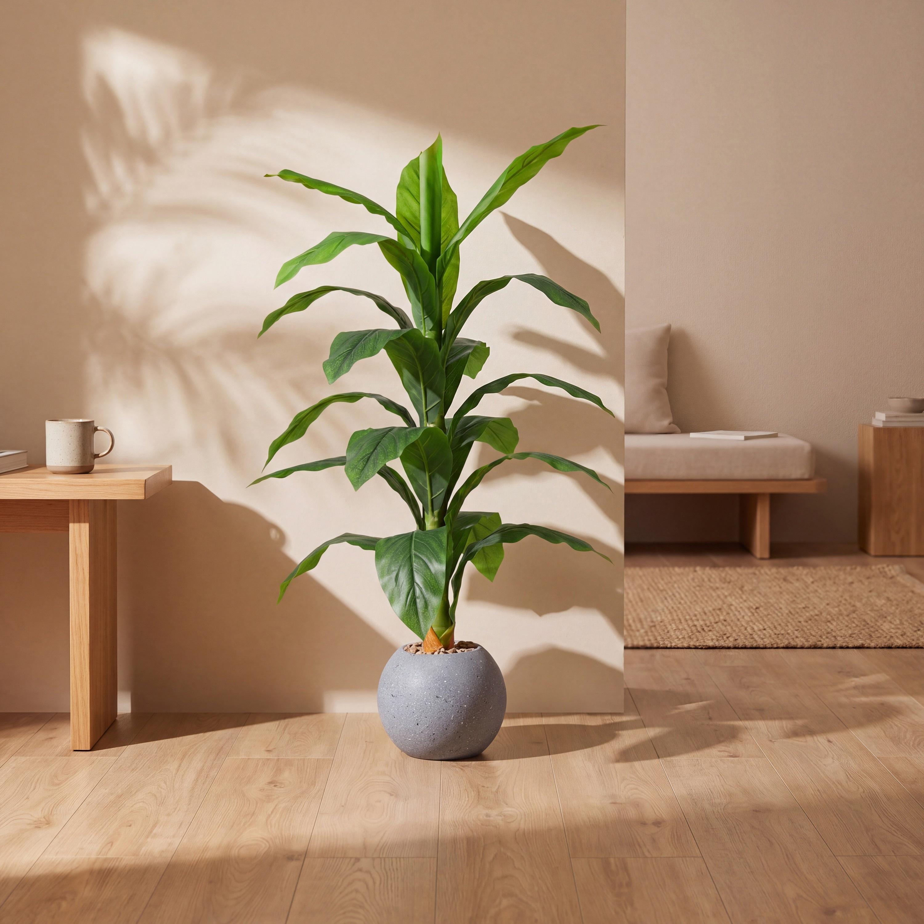 Maria Homes Potted Artificial Leaf Plant-household-gardenandoutdoor-artificialflowersandplants-flowers-image-1