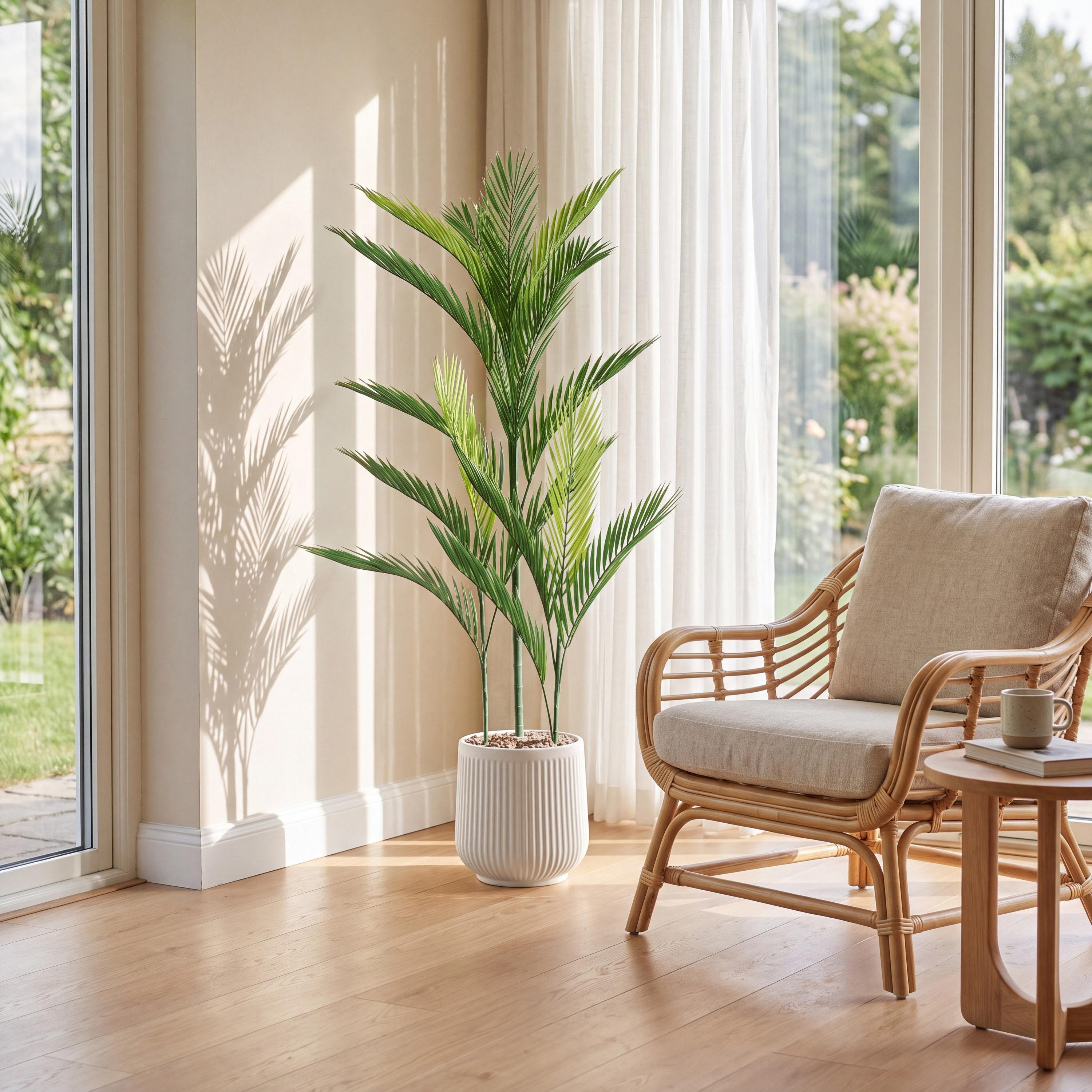Maria Homes Potted Artificial Areca Palm Plant-household-gardenandoutdoor-artificialflowersandplants-flowers-image-1