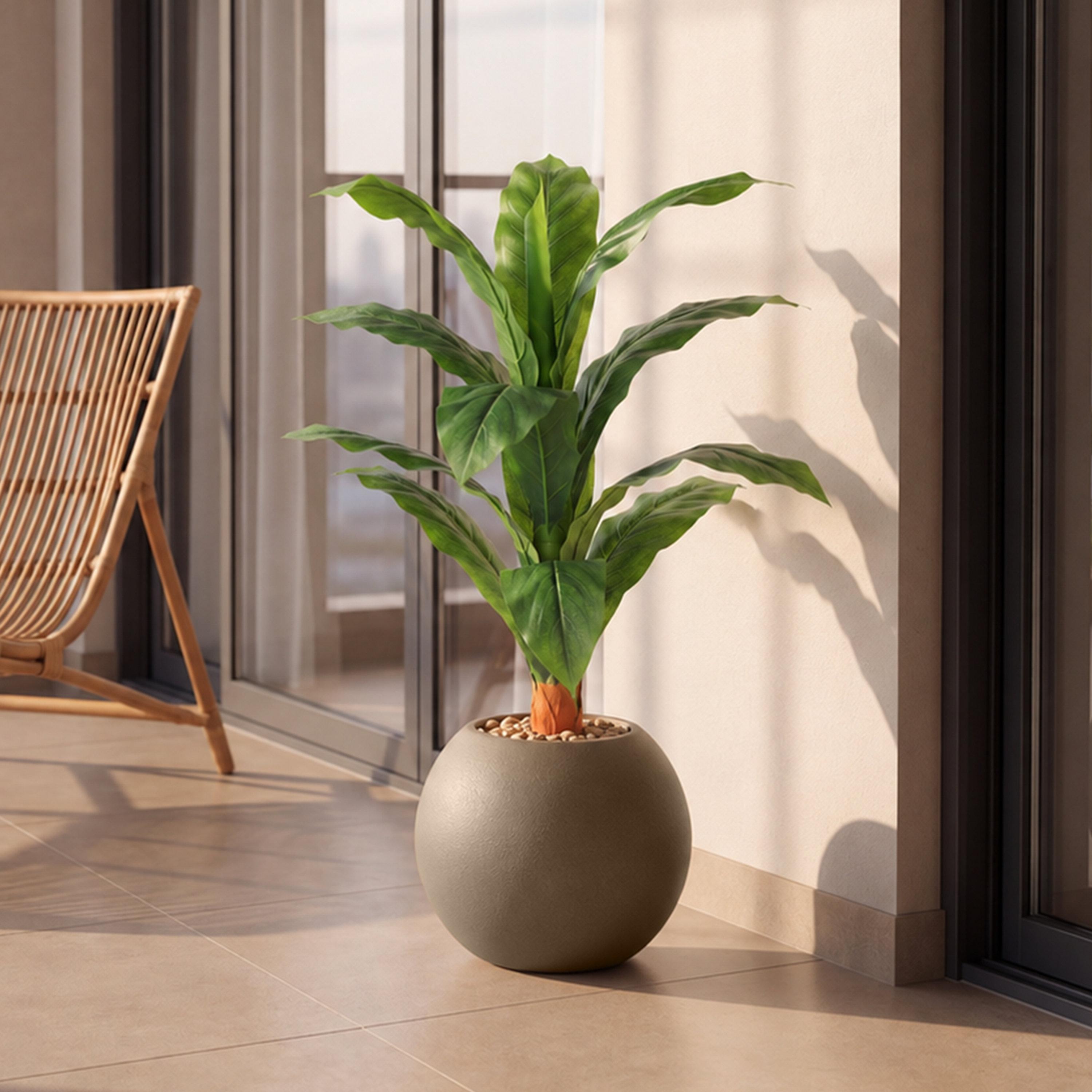 Maria Homes Potted Artificial Leaf Plant-household-gardenandoutdoor-artificialflowersandplants-flowers-image-1
