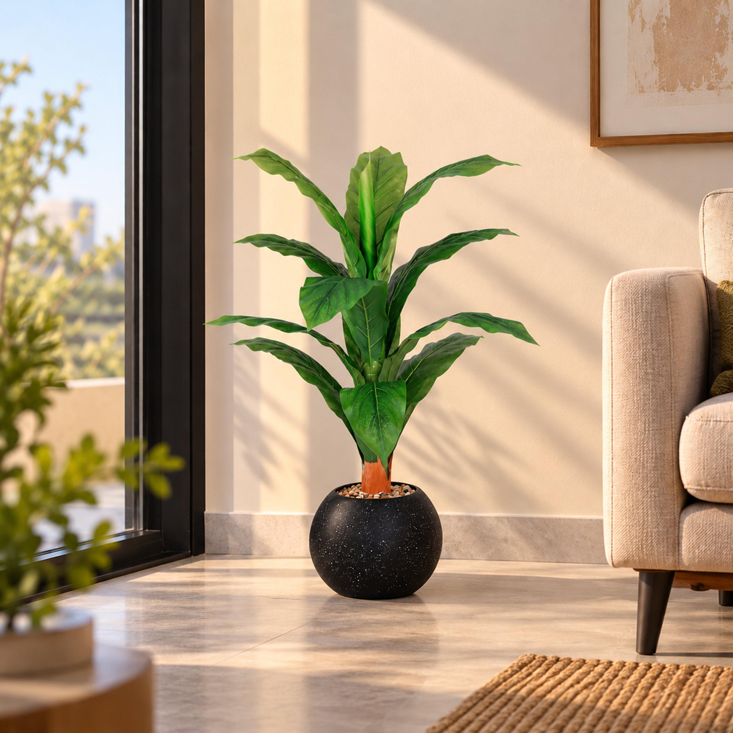 Maria Homes Potted Artificial Leaf Plant-household-gardenandoutdoor-artificialflowersandplants-flowers-image-1