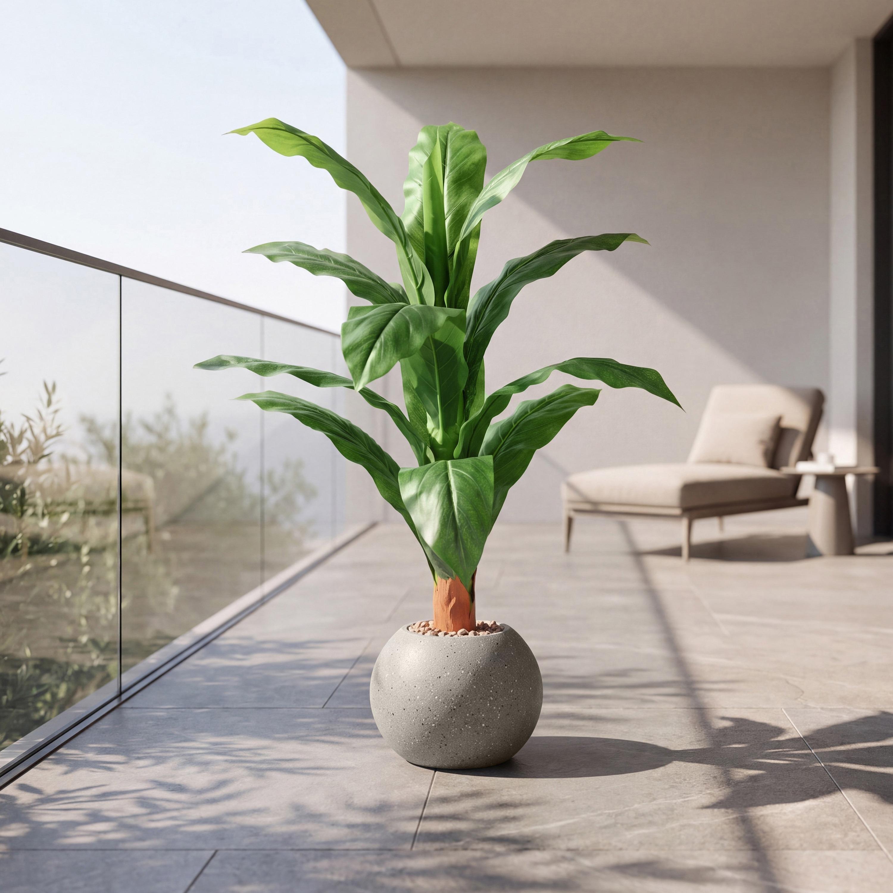 Maria Homes Potted Artificial Leaf Plant-household-gardenandoutdoor-artificialflowersandplants-flowers-image-1