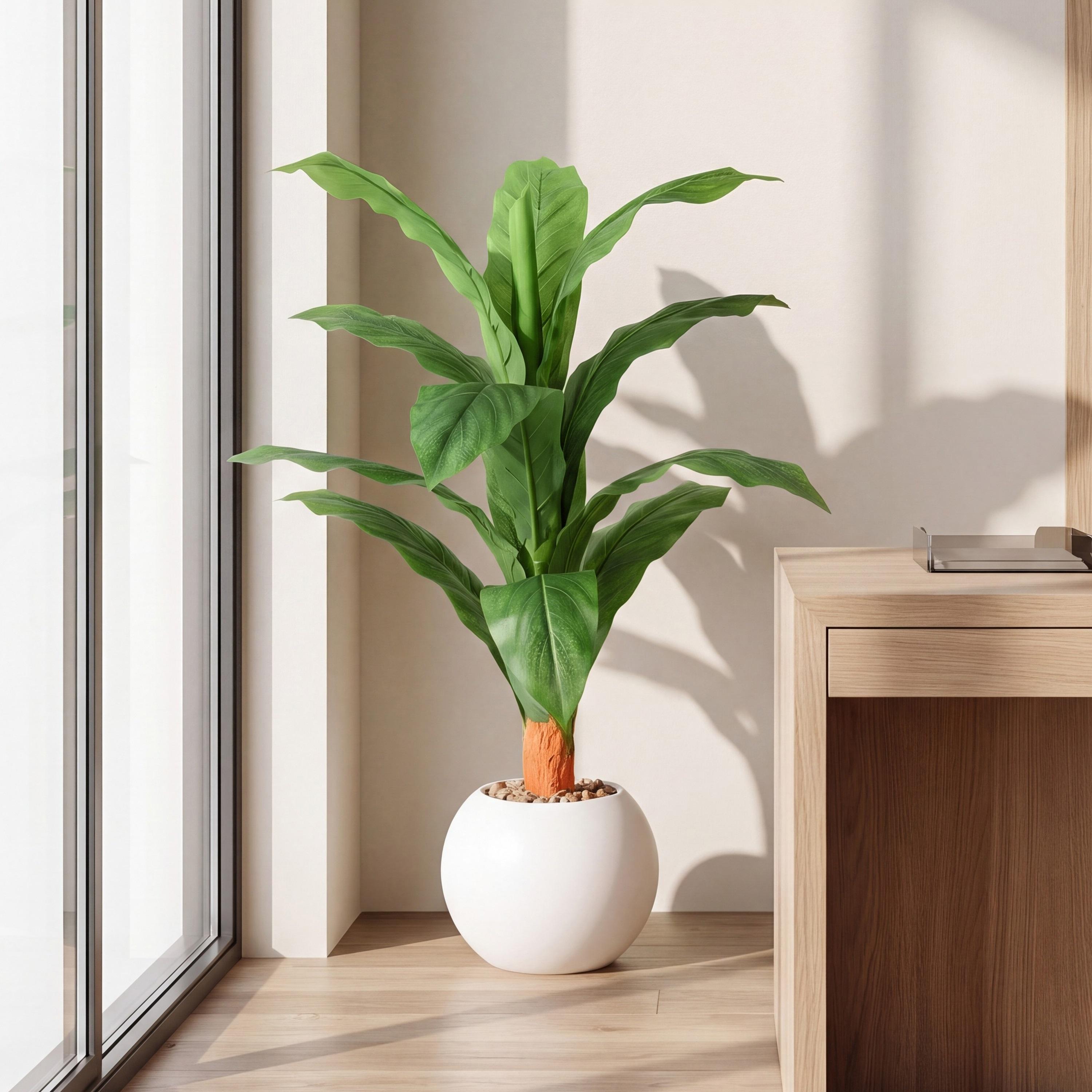 Maria Homes Potted Artificial Leaf Plant-household-gardenandoutdoor-artificialflowersandplants-flowers-image-1