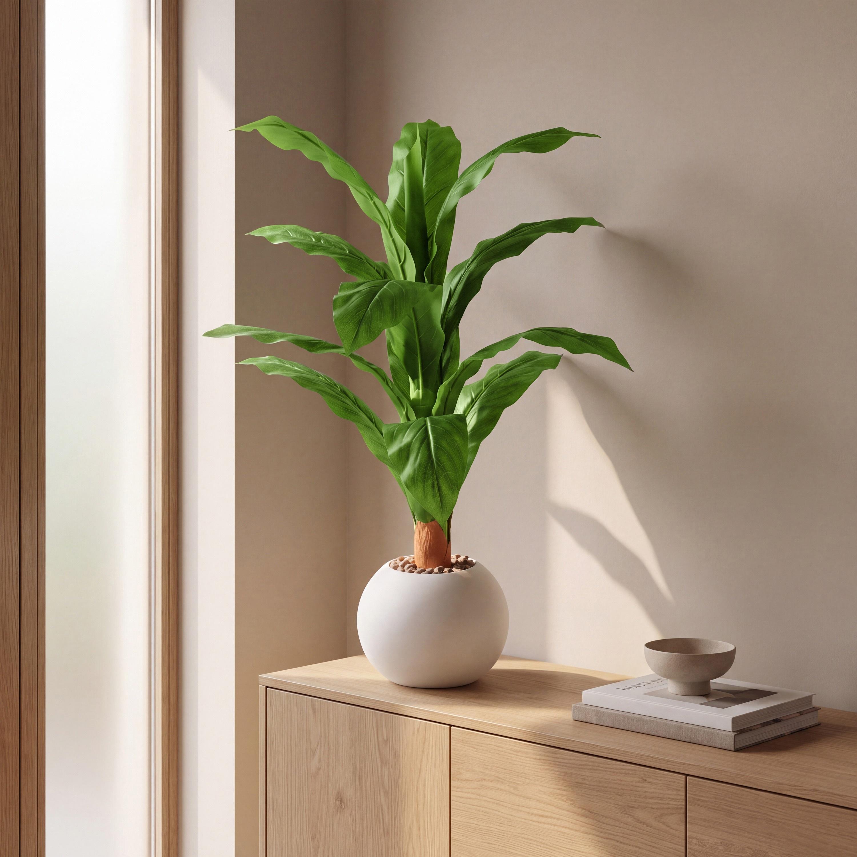 نبتة أوراق صناعية بأصيص من ماريا هومز-household-gardenandoutdoor-artificialflowersandplants-flowers-image-1