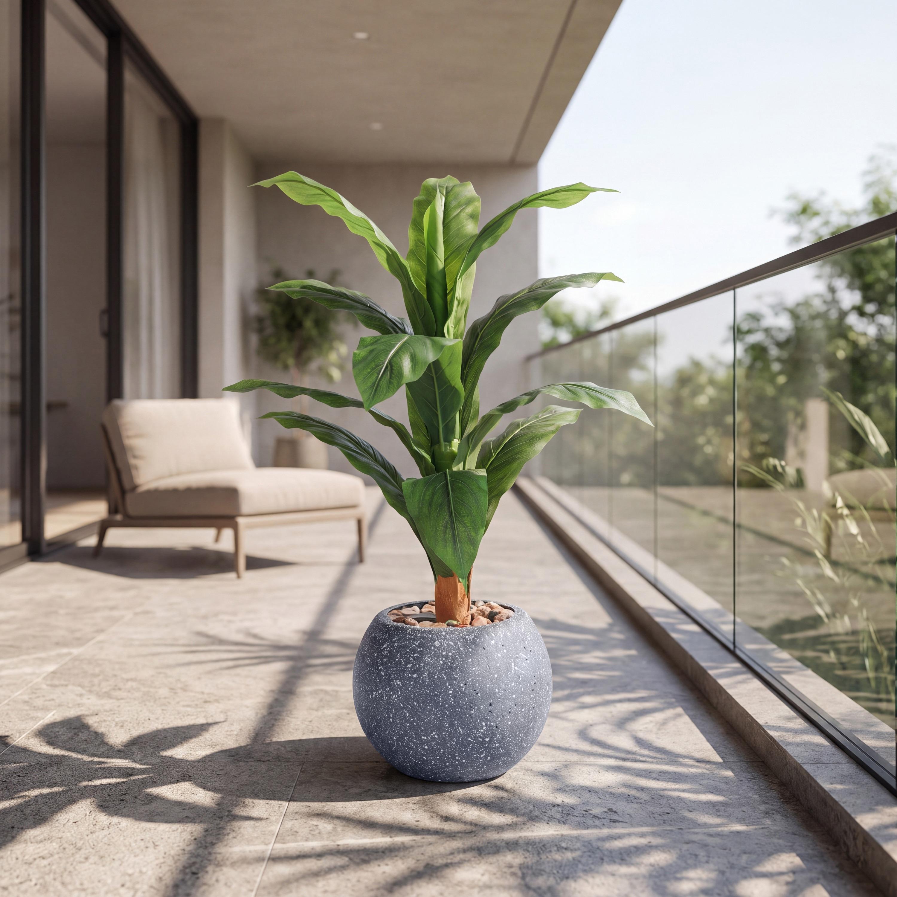 Maria Homes Potted Artificial Leaf Plant-household-gardenandoutdoor-artificialflowersandplants-flowers-image-1