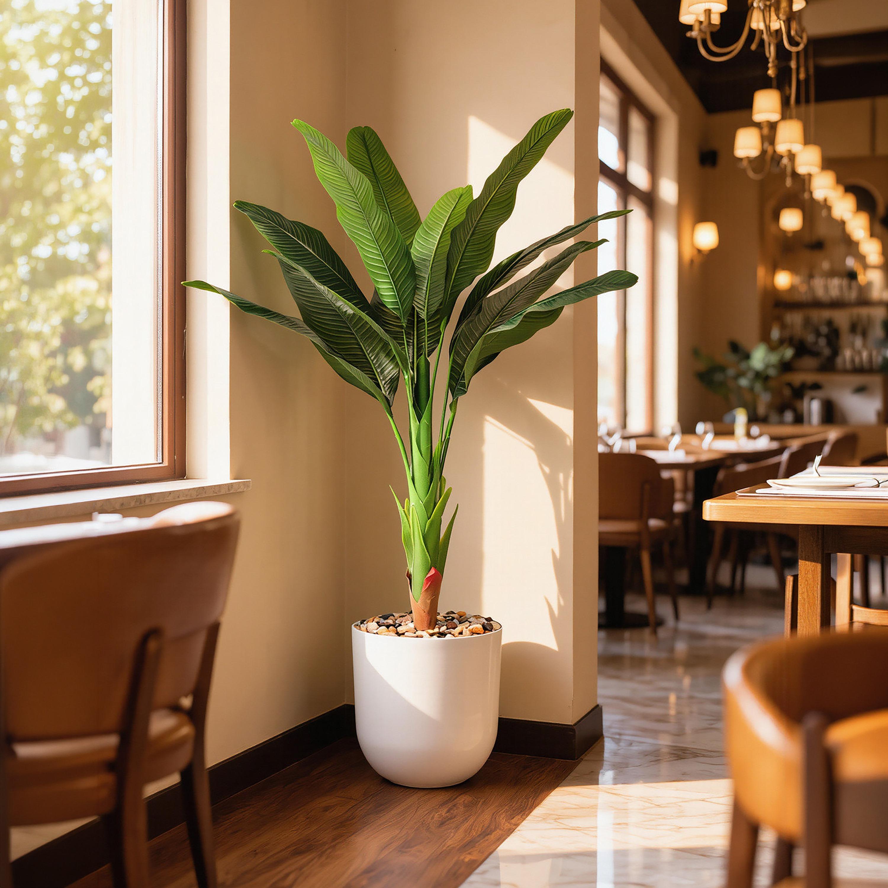 نبتة عصفور الجنة صناعية في أصيص من ماريا هومز-household-gardenandoutdoor-artificialflowersandplants-flowers-image-1