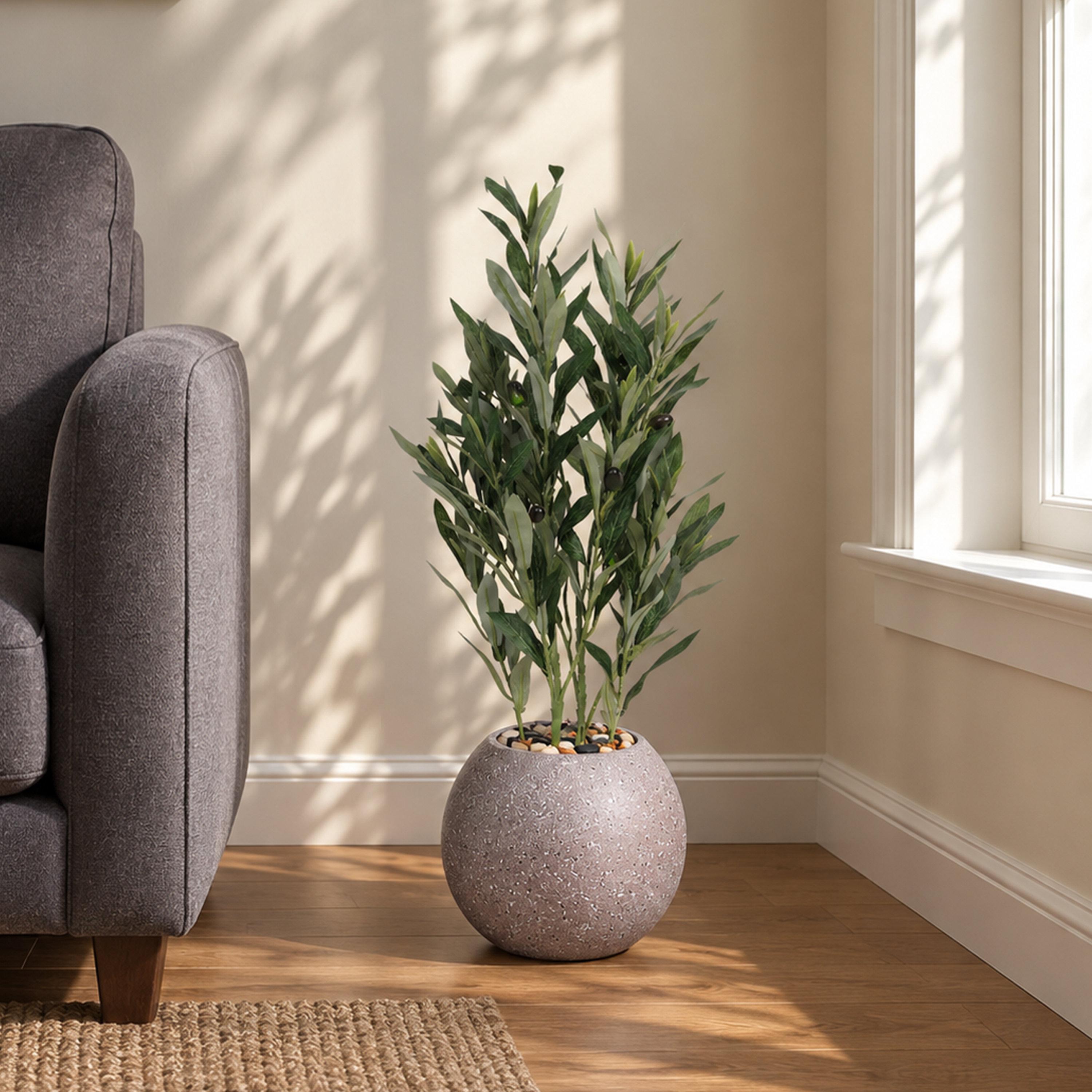 نبتة زيتون صناعية في أصيص من ماريا هومز-household-gardenandoutdoor-artificialflowersandplants-flowers-image-1