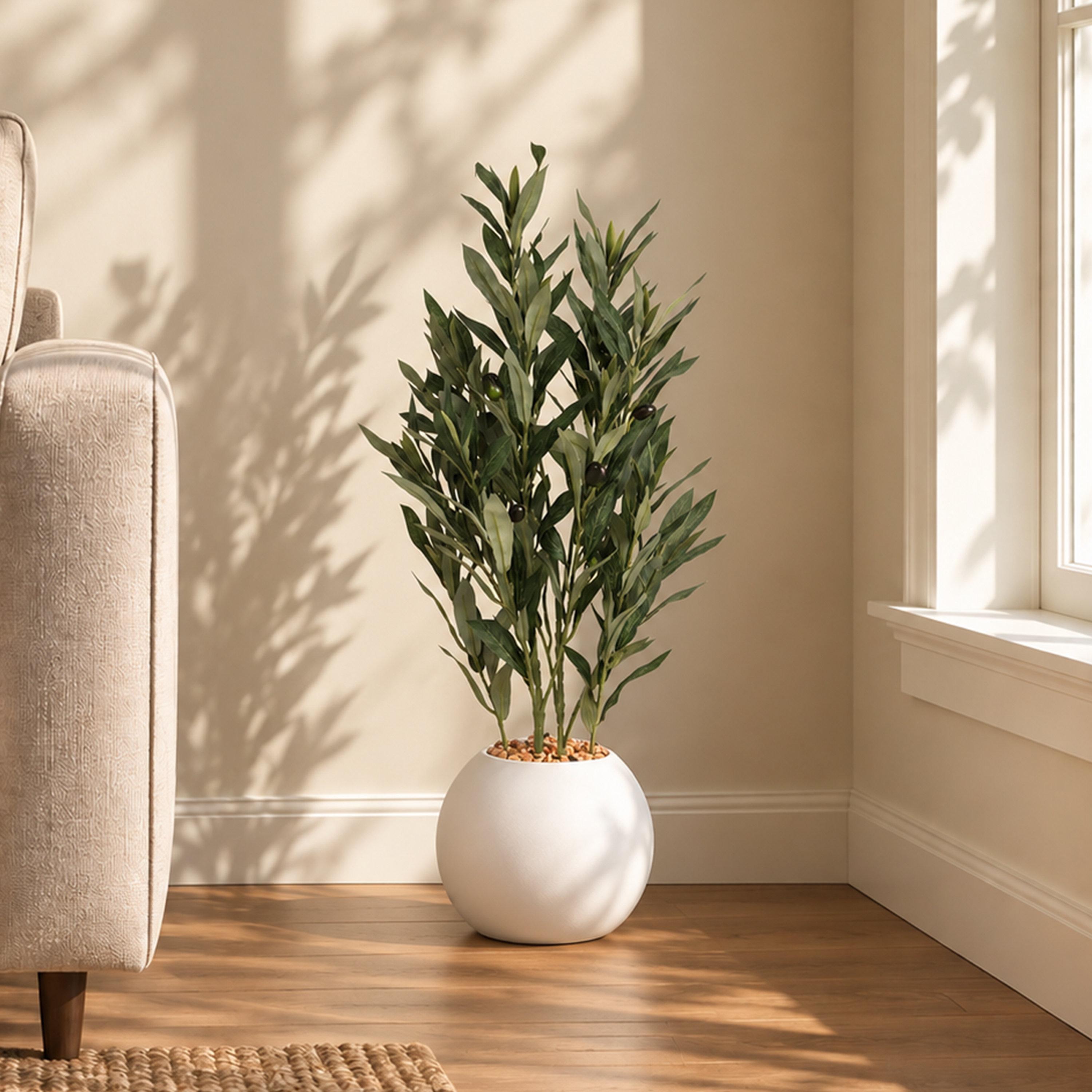 نبتة زيتون صناعية في أصيص من ماريا هومز-household-gardenandoutdoor-artificialflowersandplants-flowers-image-1