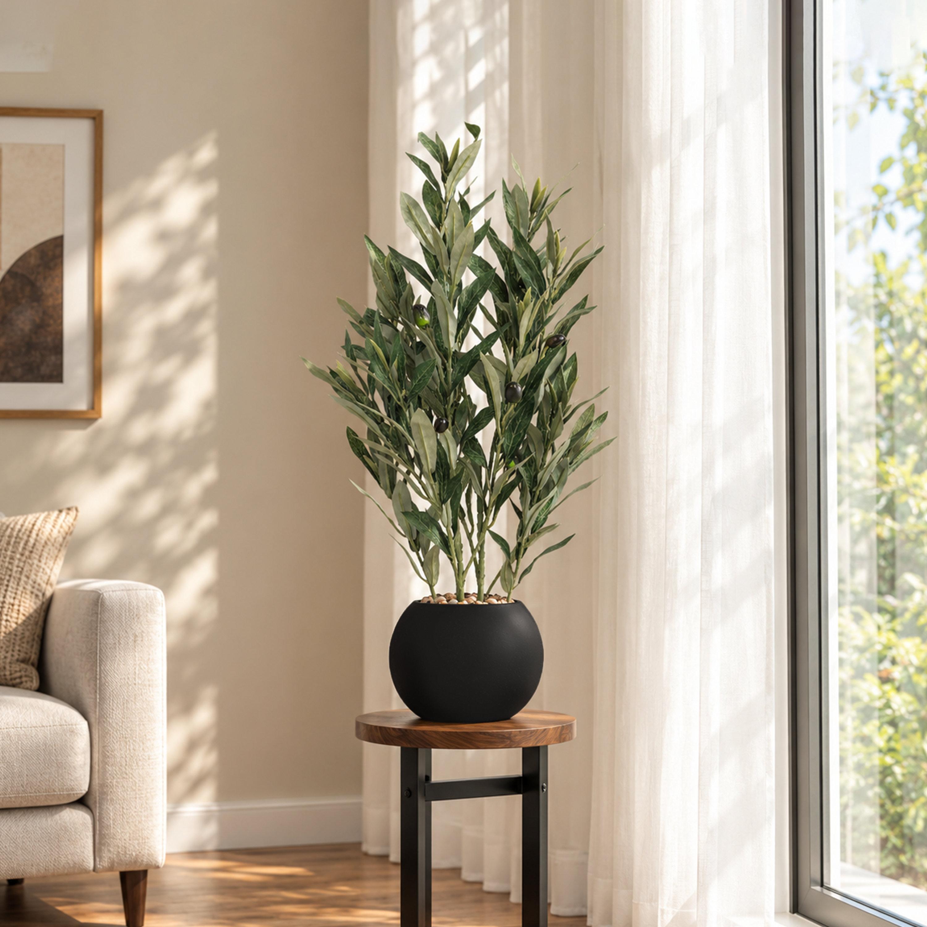 نبتة زيتون صناعية في أصيص من ماريا هومز-household-gardenandoutdoor-artificialflowersandplants-flowers-image-1