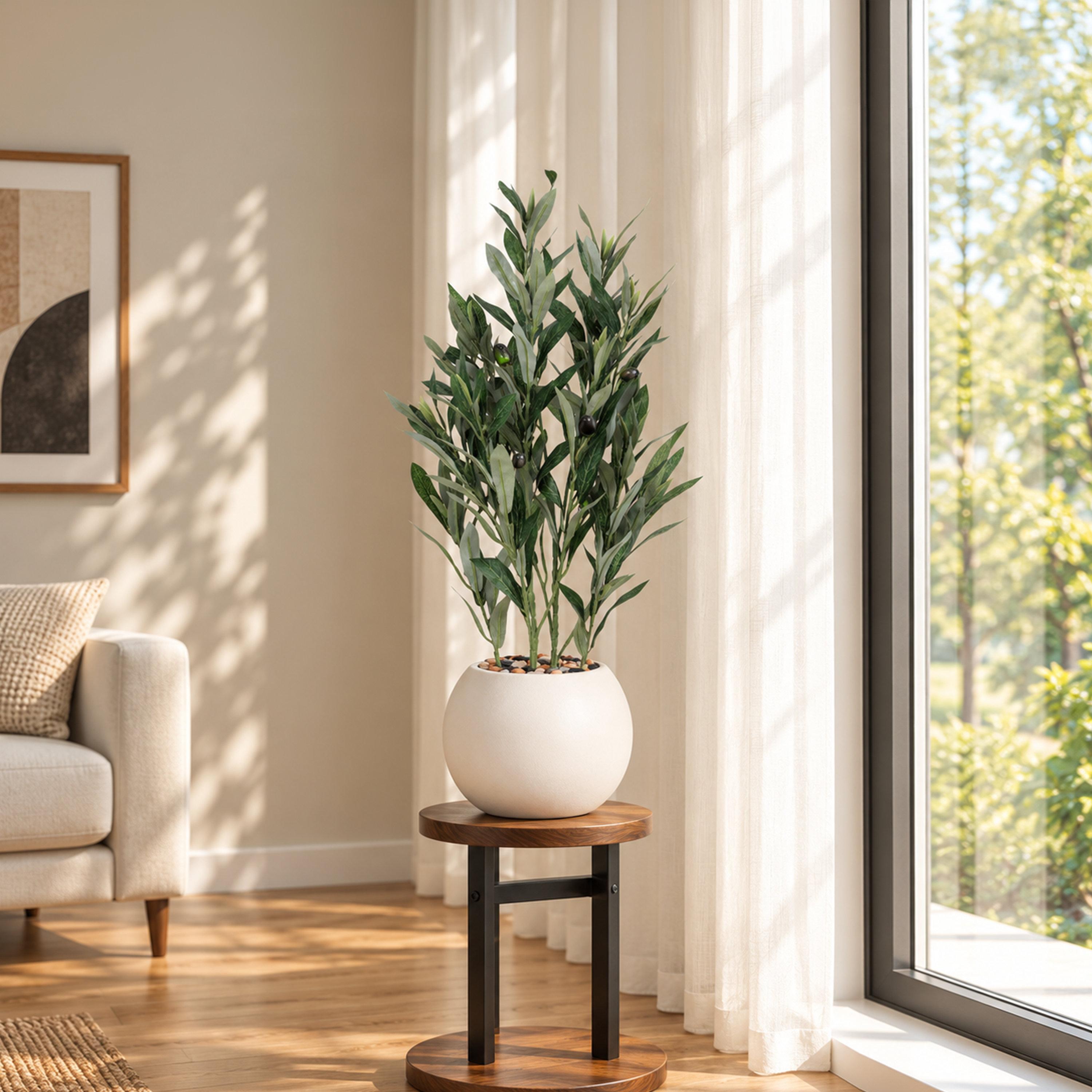 نبتة زيتون صناعية في أصيص من ماريا هومز-household-gardenandoutdoor-artificialflowersandplants-flowers-image-1