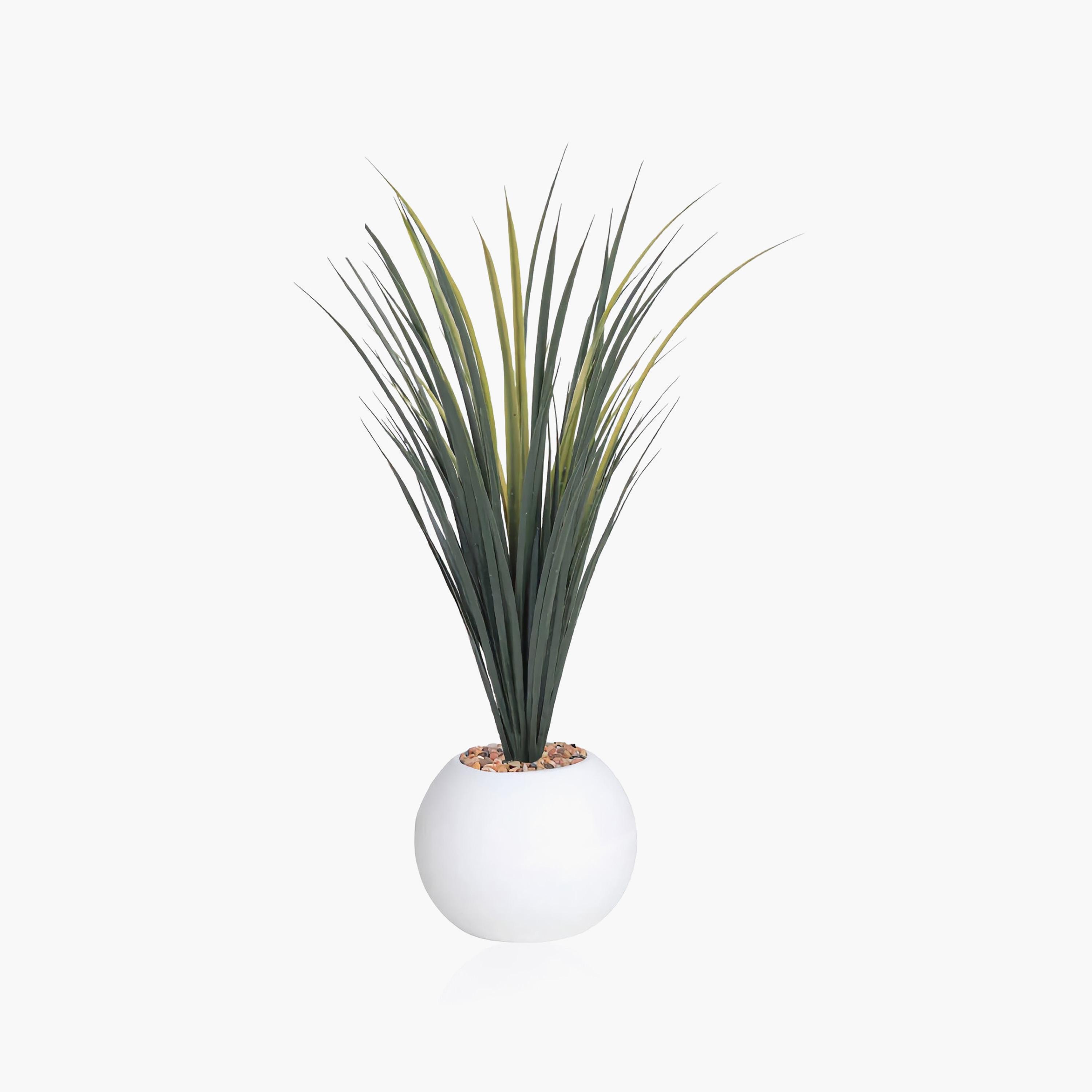 نبات صناعي عصاري في أصيص أبيض من ماريا هومز-household-gardenandoutdoor-artificialflowersandplants-flowers-image-2