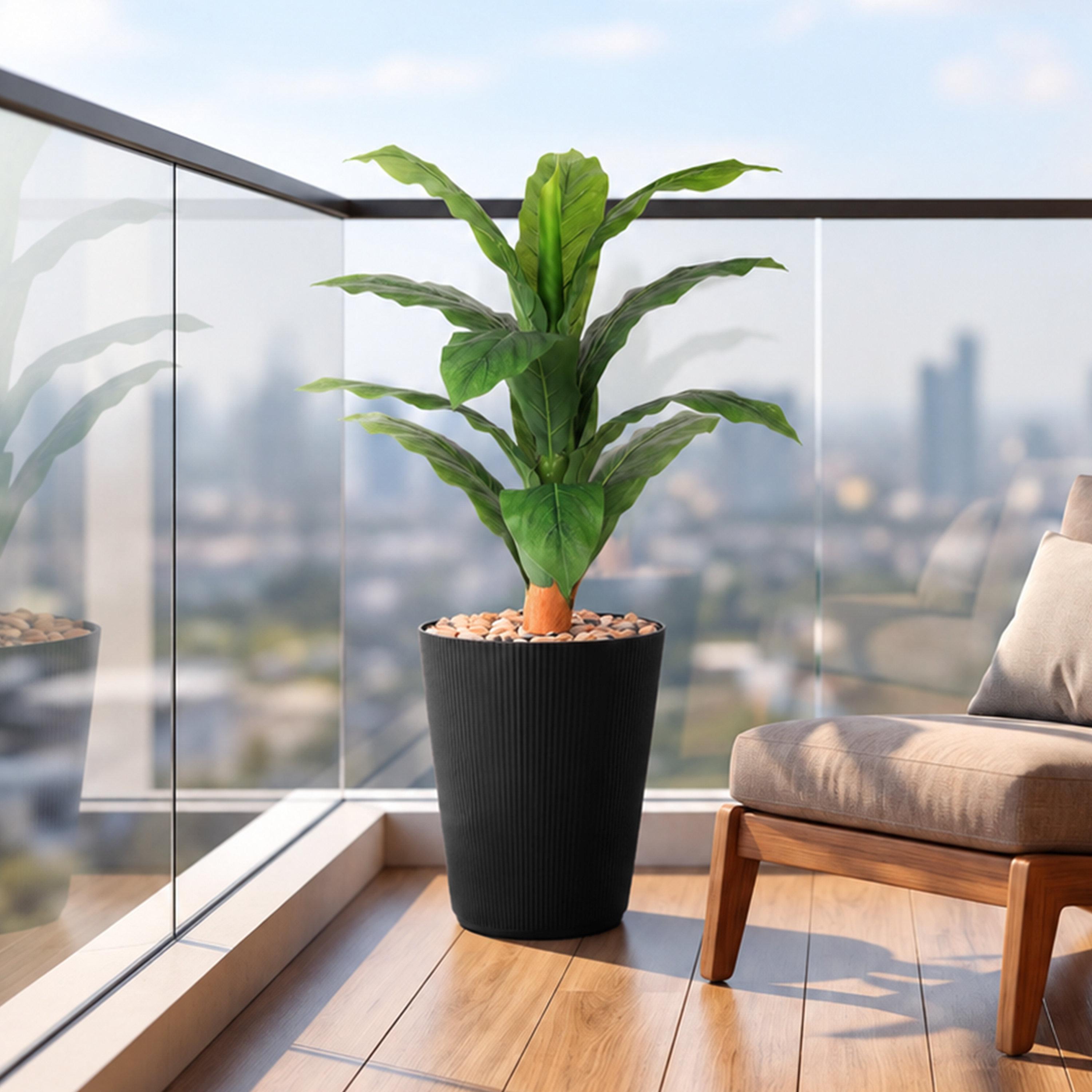 نبتة أوراق صناعية بأصيص من ماريا هومز-household-gardenandoutdoor-artificialflowersandplants-flowers-image-1
