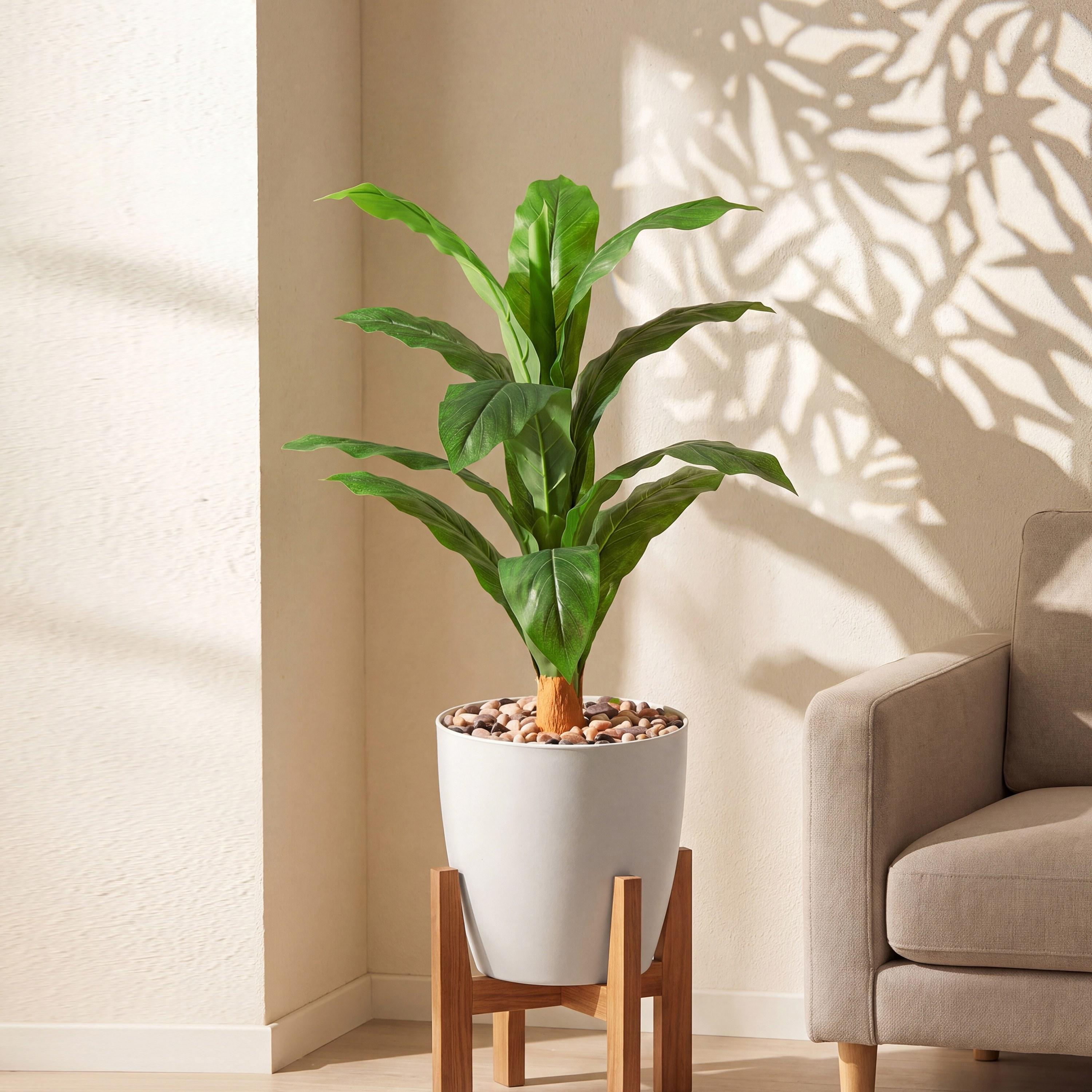 نبتة أوراق صناعية بأصيص من ماريا هومز-household-gardenandoutdoor-artificialflowersandplants-flowers-image-1