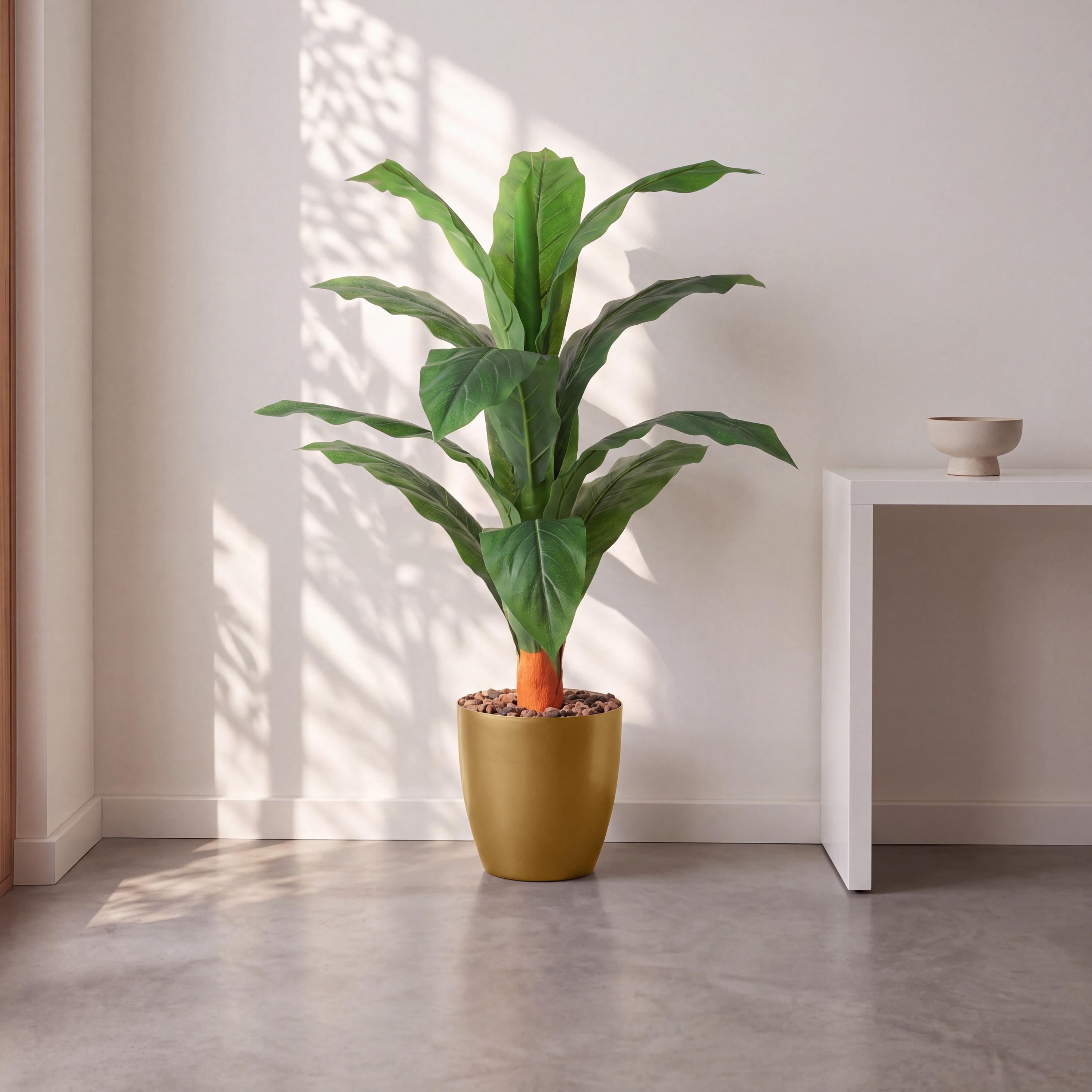 Maria Homes Potted Artificial Leaf Plant-household-gardenandoutdoor-artificialflowersandplants-flowers-image-1